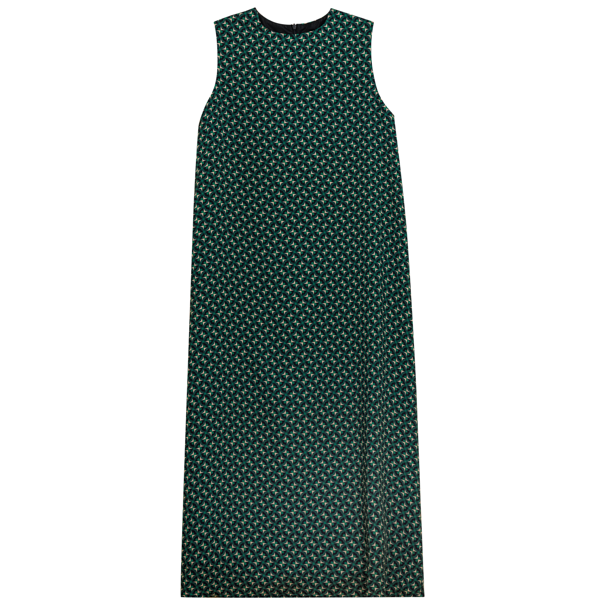 Printed Satin Maxi Jumper in Black Stone by The Norway Club