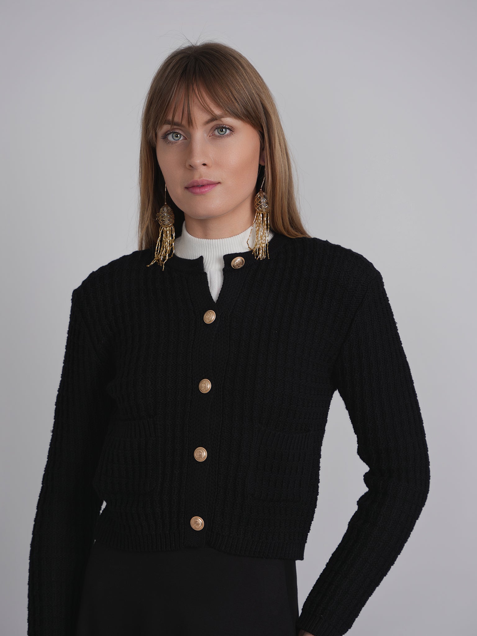 Crochet Knit Short Cardigan in by Versatile