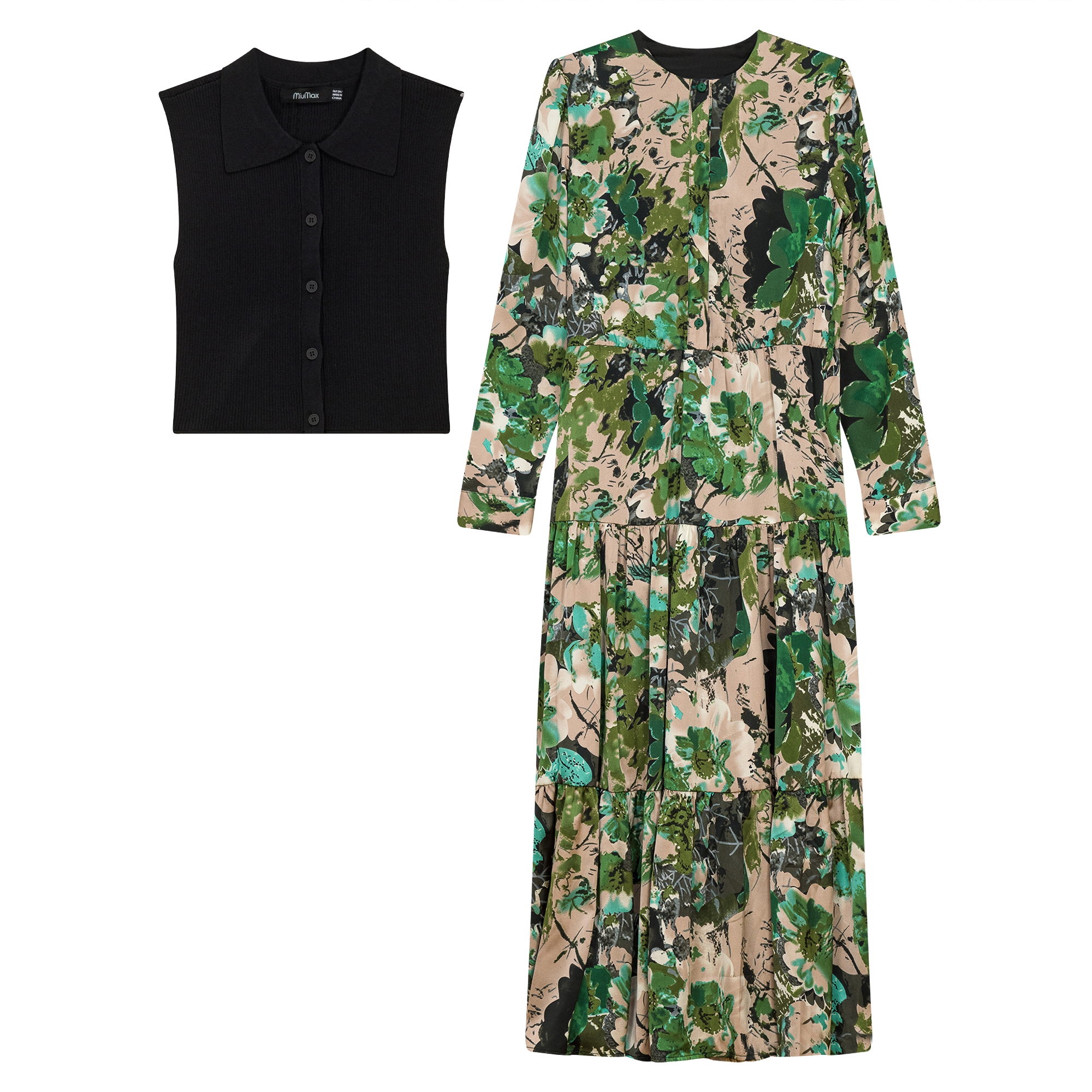 Cropped Midi Dress Set in by MiuMax