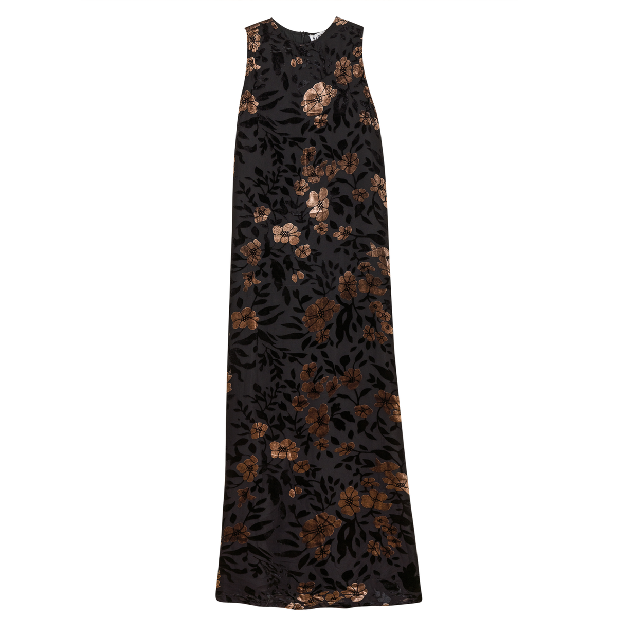 Printed Velvet Jumper in Black Taupe by Birt UK