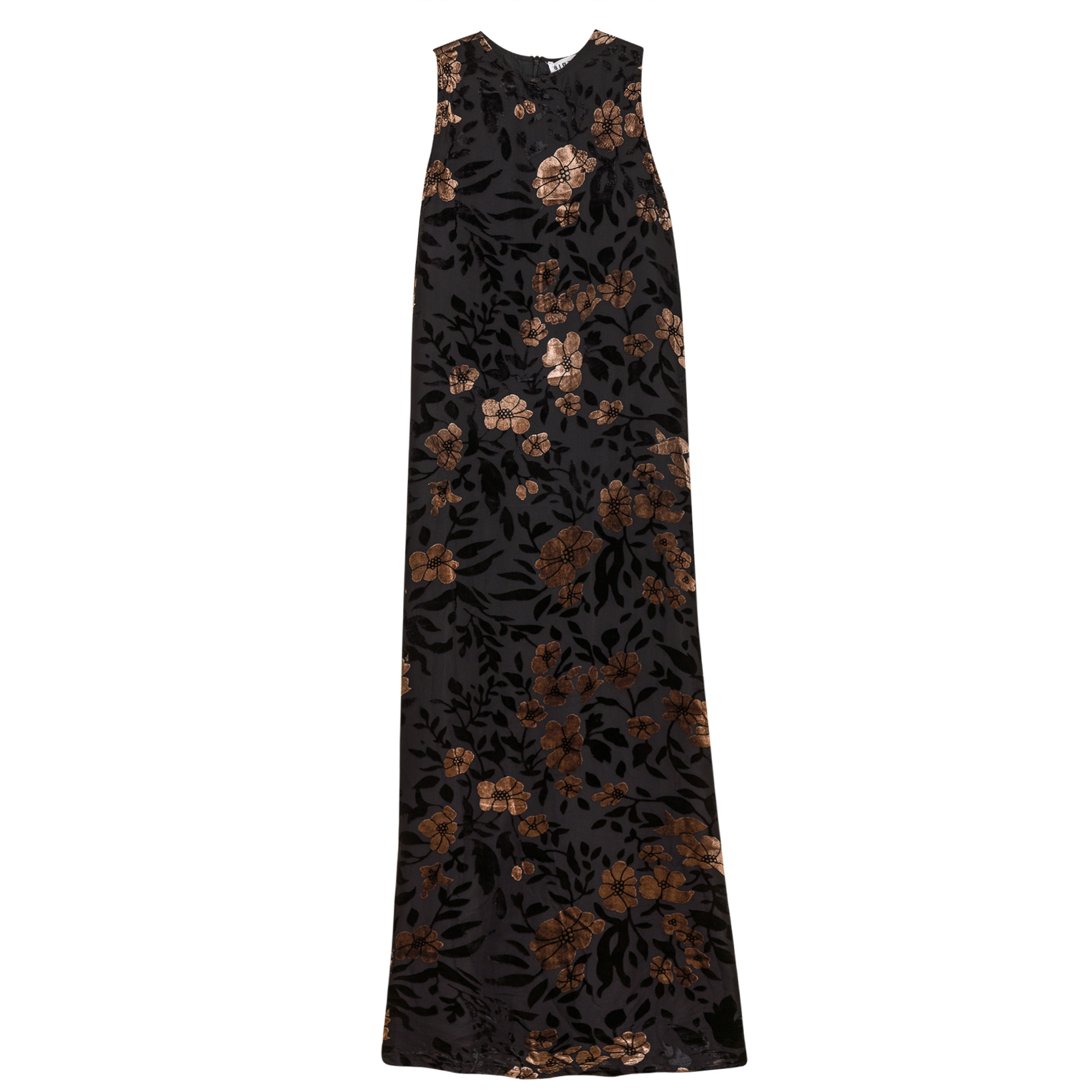 Printed Velvet Jumper in Black Taupe by Birt UK