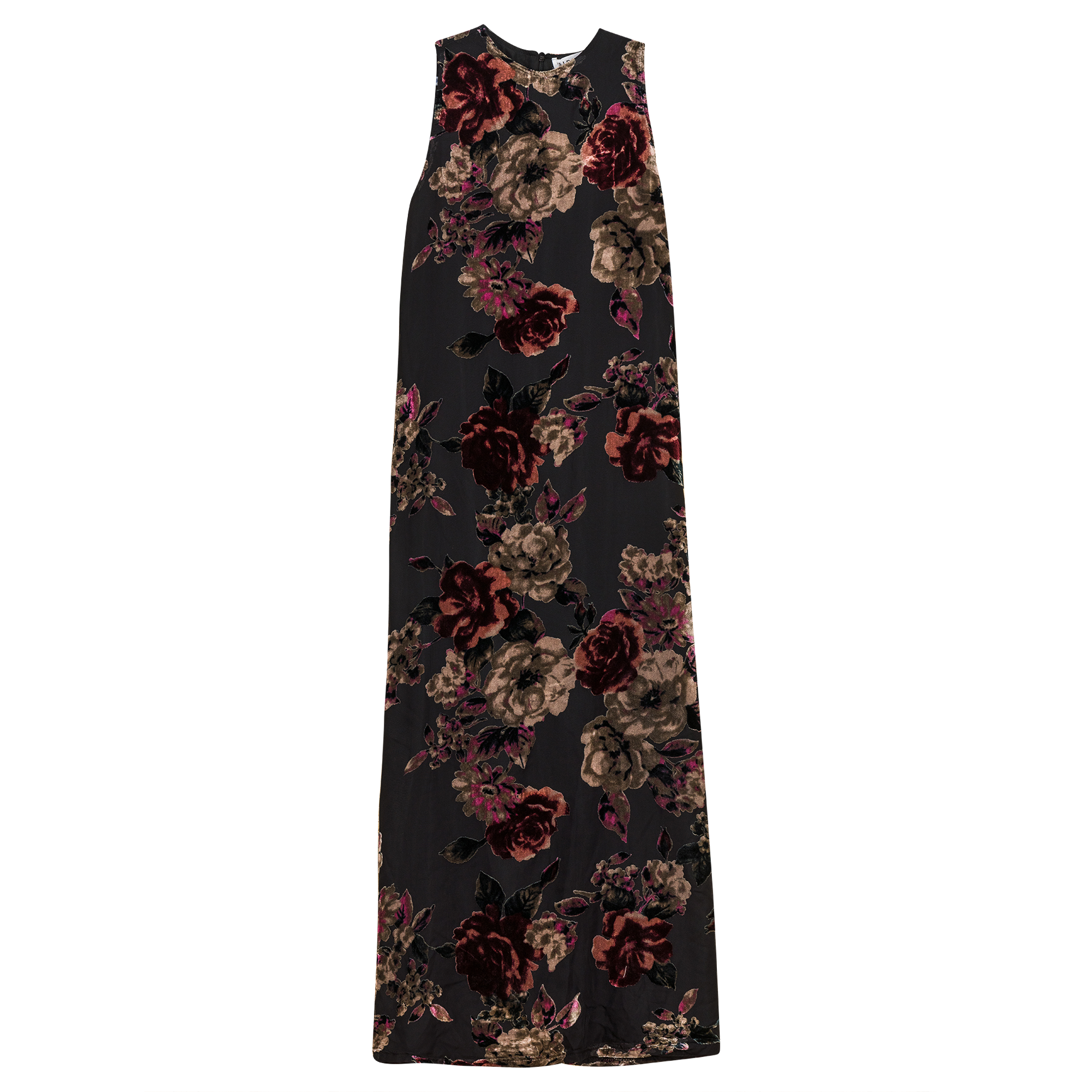 Printed Velvet Jumper in Black Wine by Birt UK