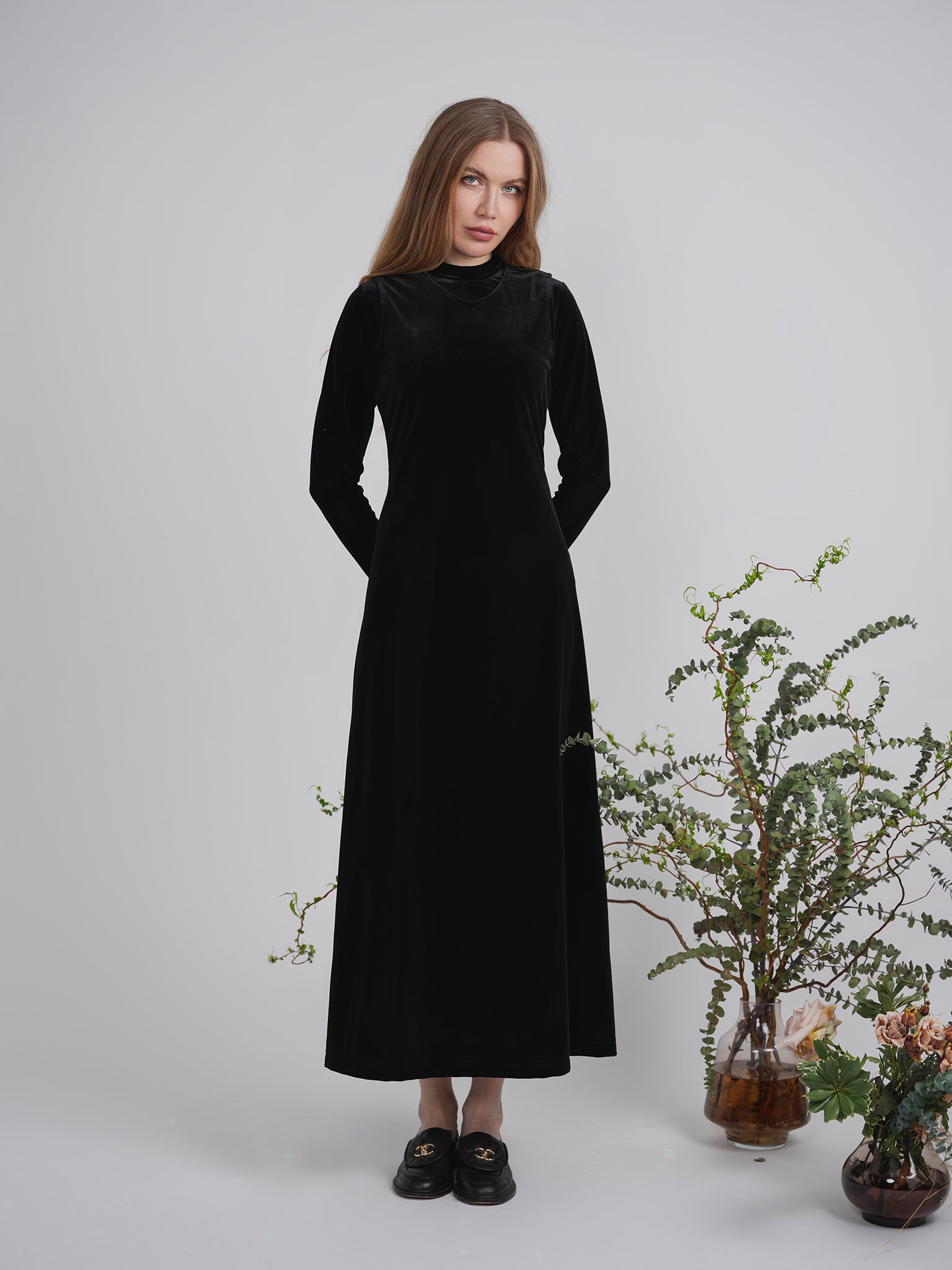 Slinky Velour Maxi Jumper in by E.U.X. Exclusive