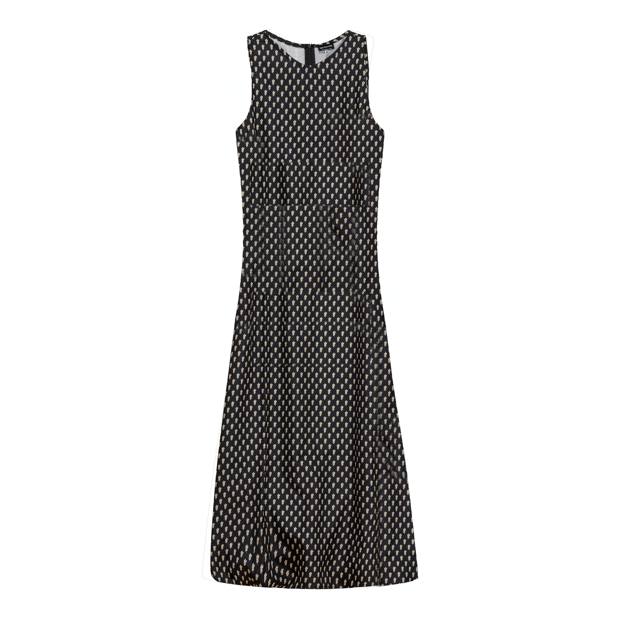 Printed Wooly Midi Jumper in Black by NYC Factory