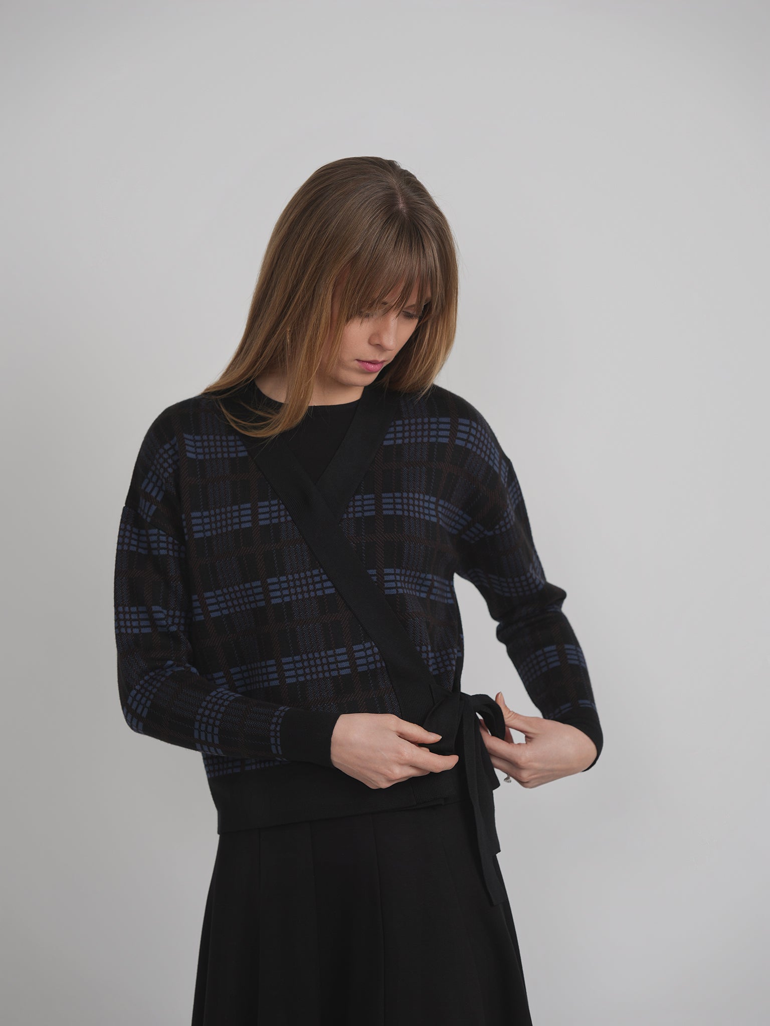 Knit Wrap Cardigan in by Midi