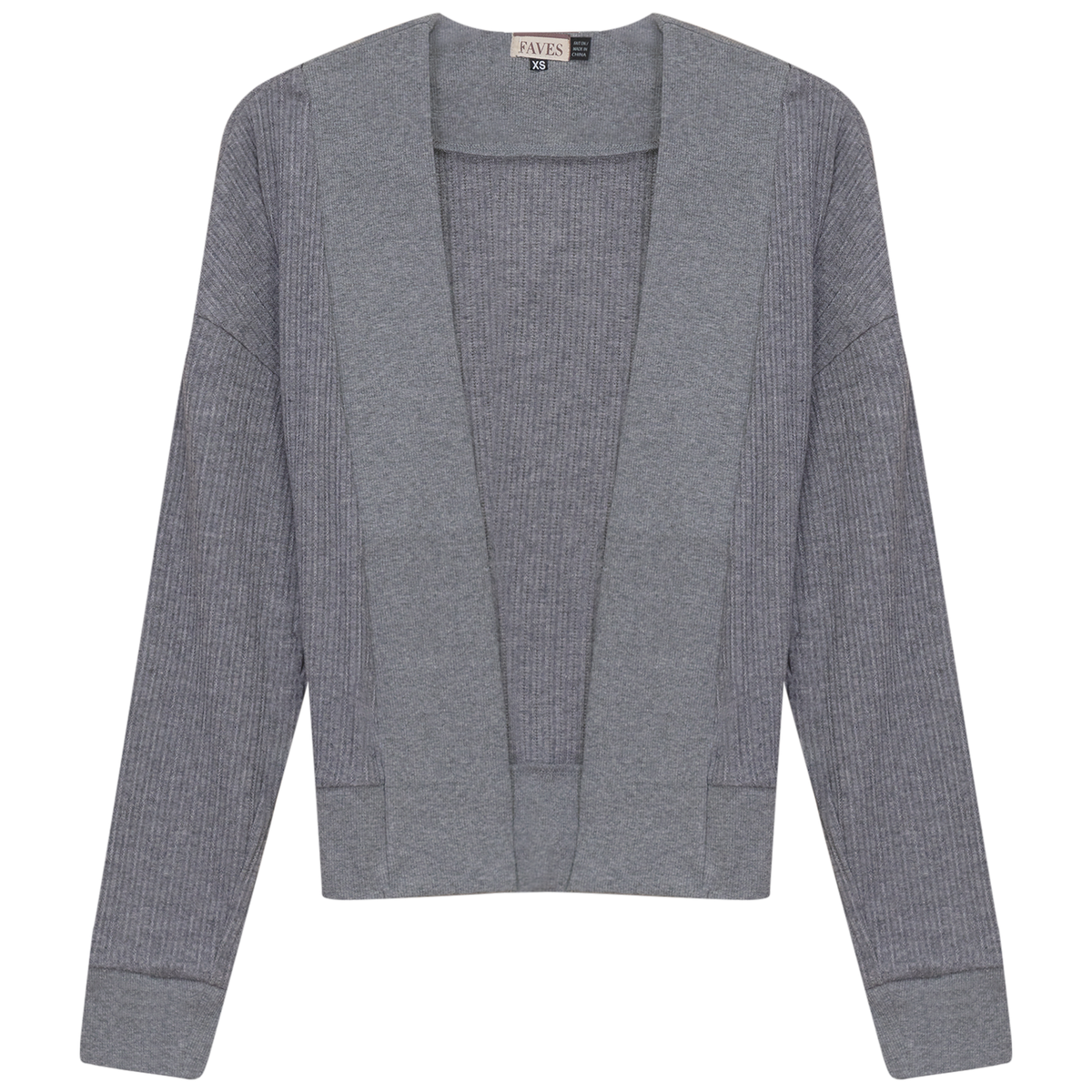 Cropped Cable Knit Bolero in Medium Grey Mix by Faves