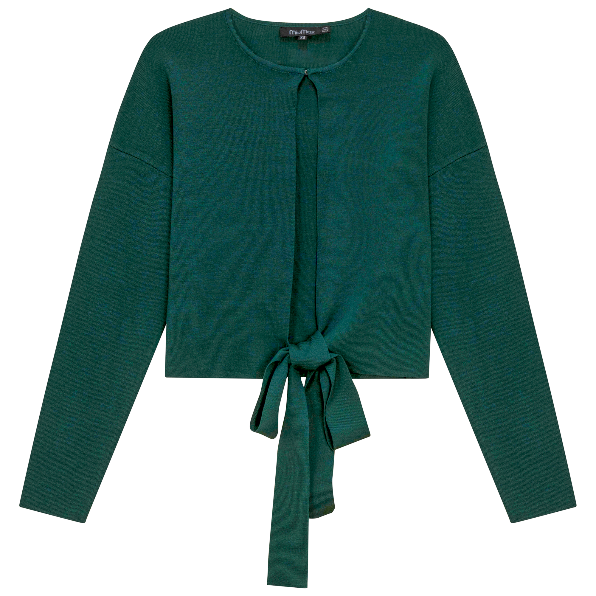 Knit Tie Bolero in Deep Teal by MiuMax