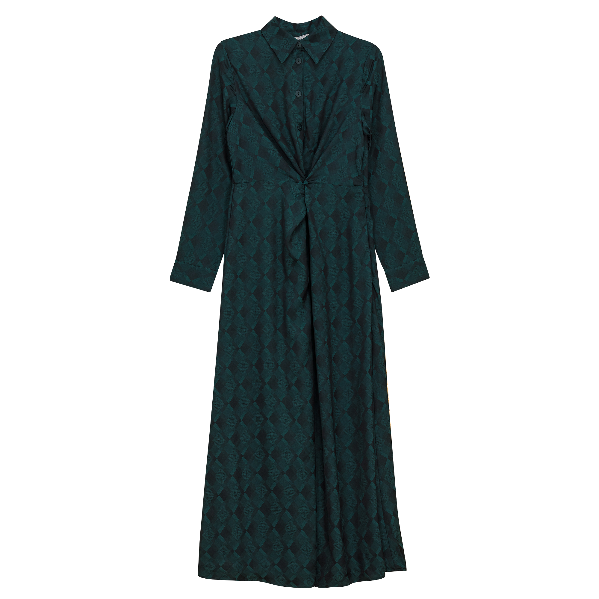 Twist Knot Look Midi Dress in Hunter by Midi