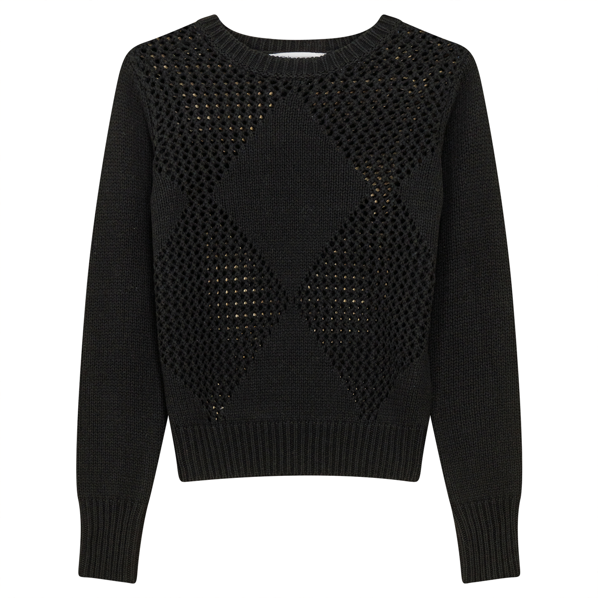 Knitted Boucle Sweater in Black by Club Malibu