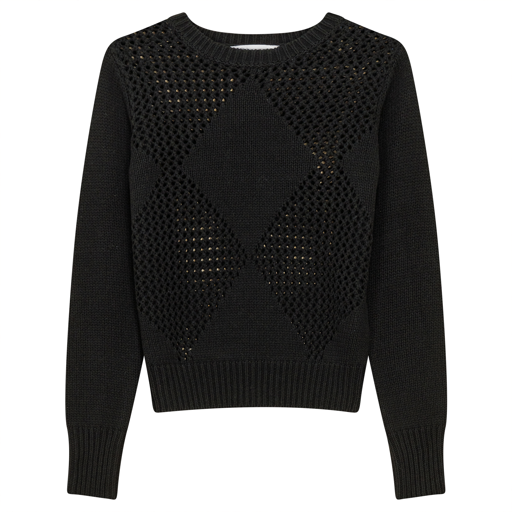 Knitted Boucle Sweater in Black by Club Malibu