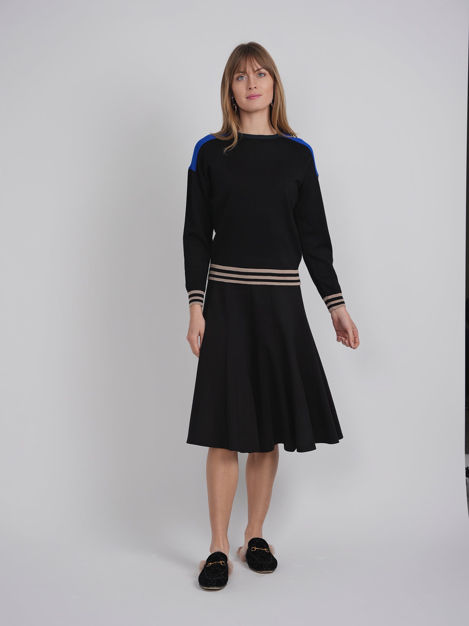 Color Blocked Dolman Sweater in by QEW