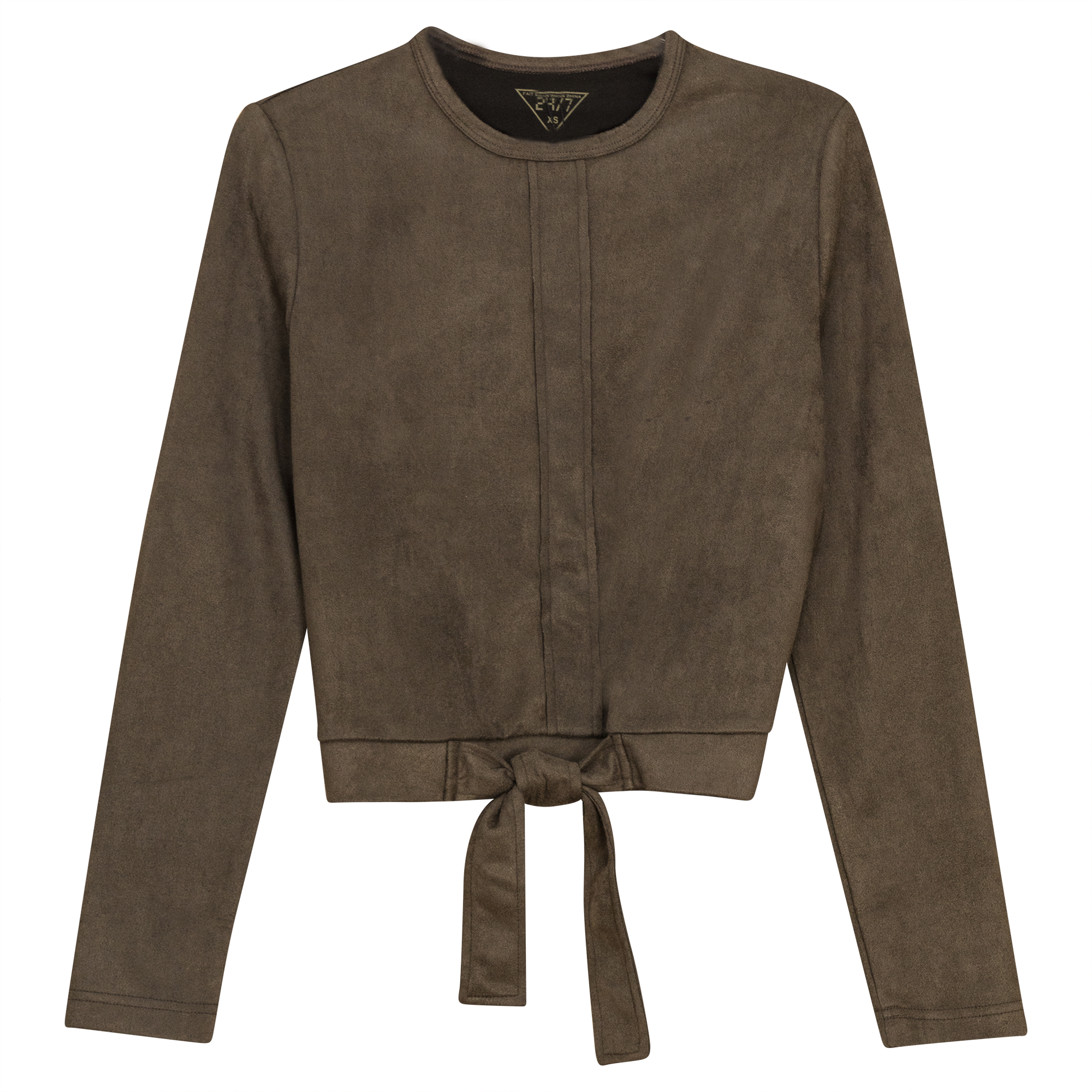 Wrap Look Tee in Mocha by 24/7