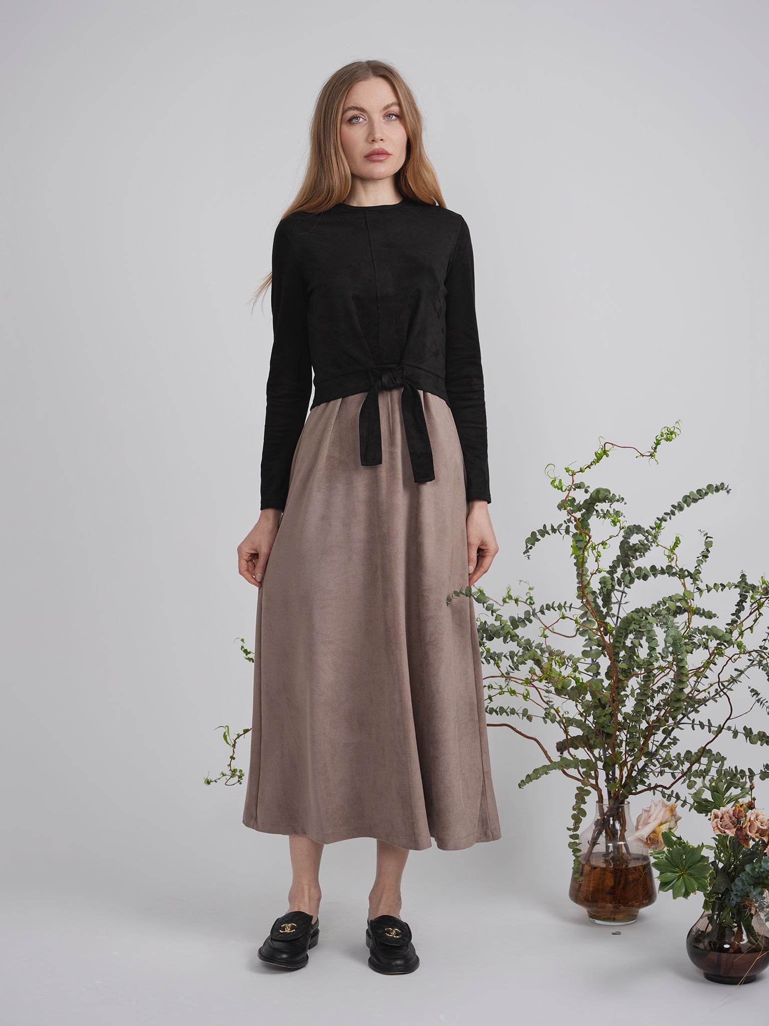 Suede Maxi Jumper in by MiuMax