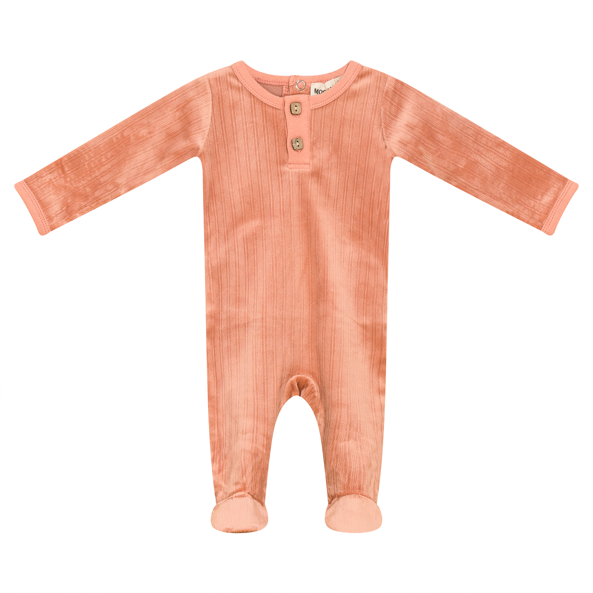 Ribbed Velour Stretchie in Papaya by Mocha