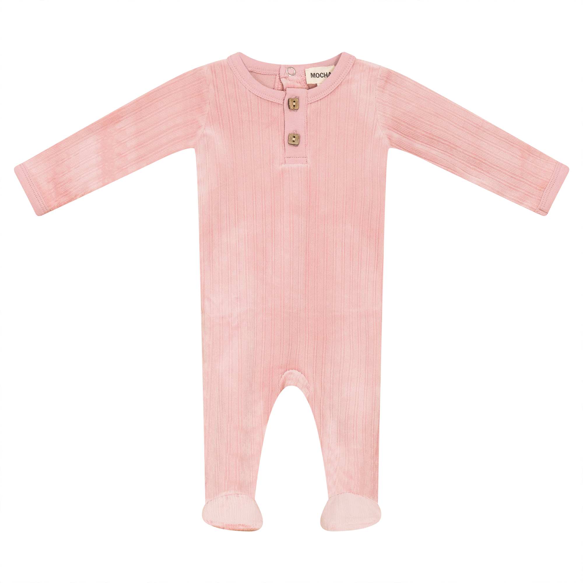 Ribbed Velour Stretchie in Pink by Mocha