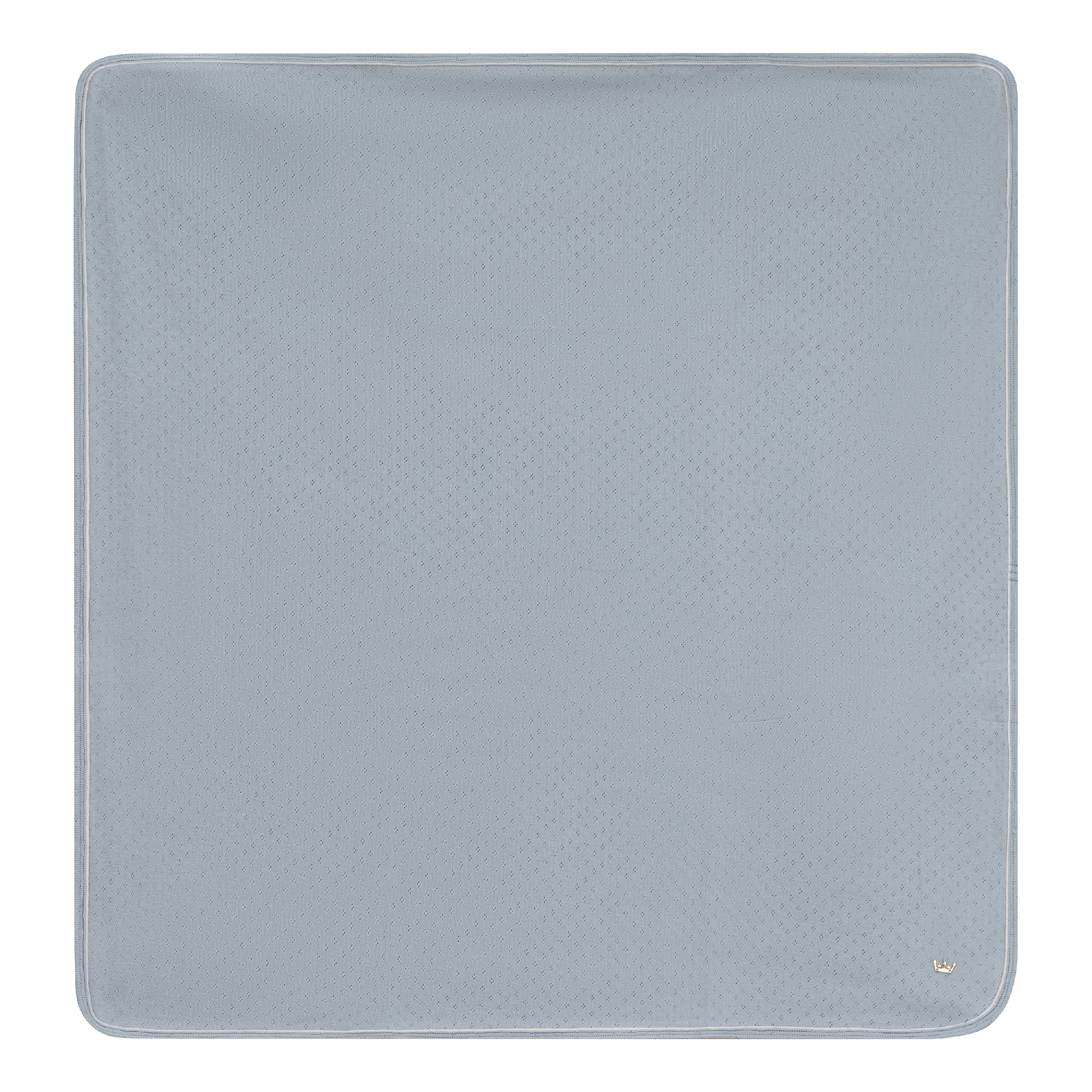 Pointelle Knit Blanket in Blue One Size by Charlotte & George