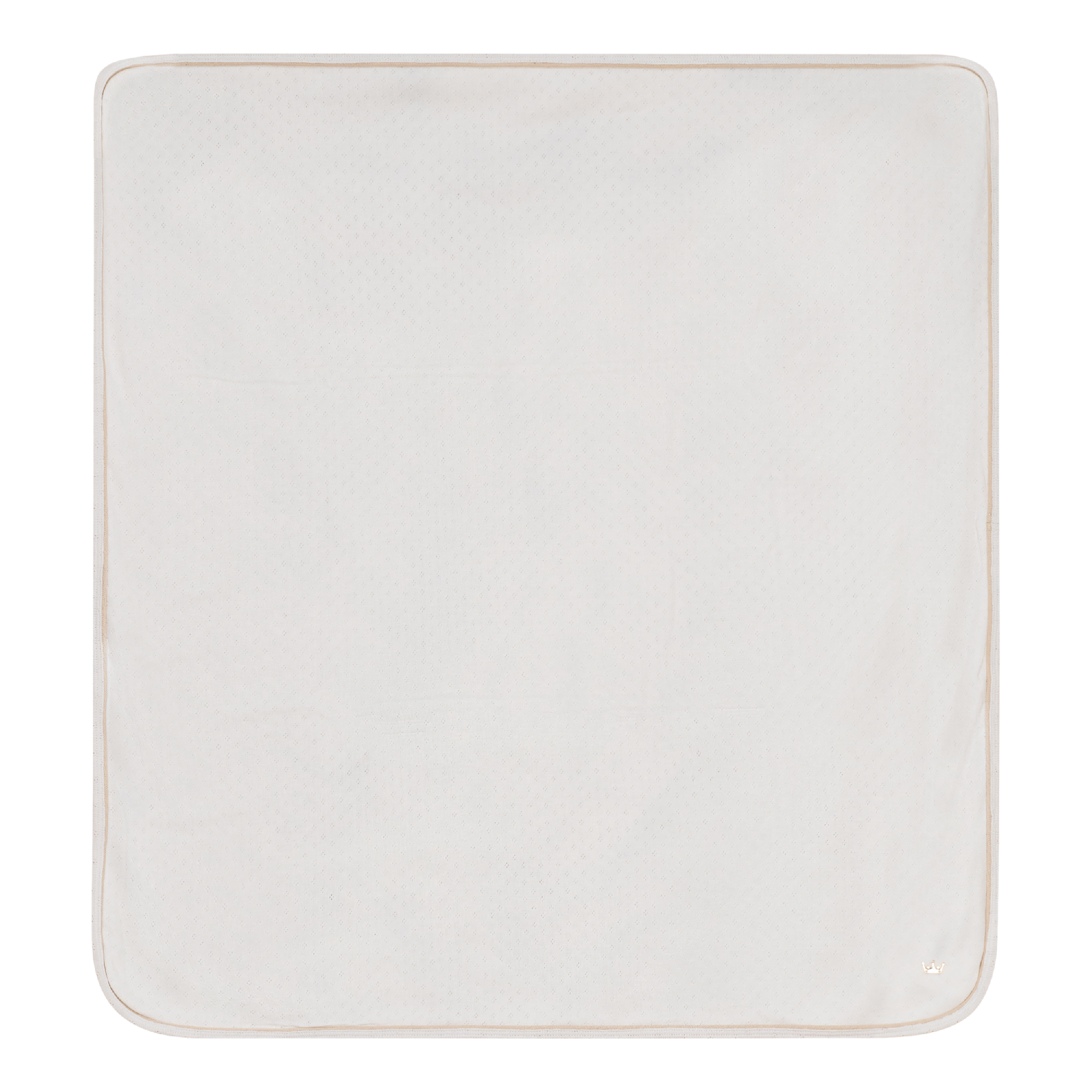 Pointelle Knit Blanket in Off White One Size by Charlotte & George