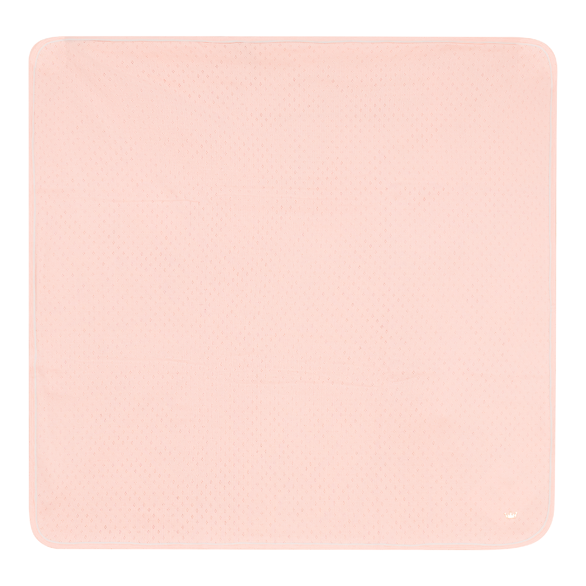 Pointelle Knit Blanket in Pink One Size by Charlotte & George