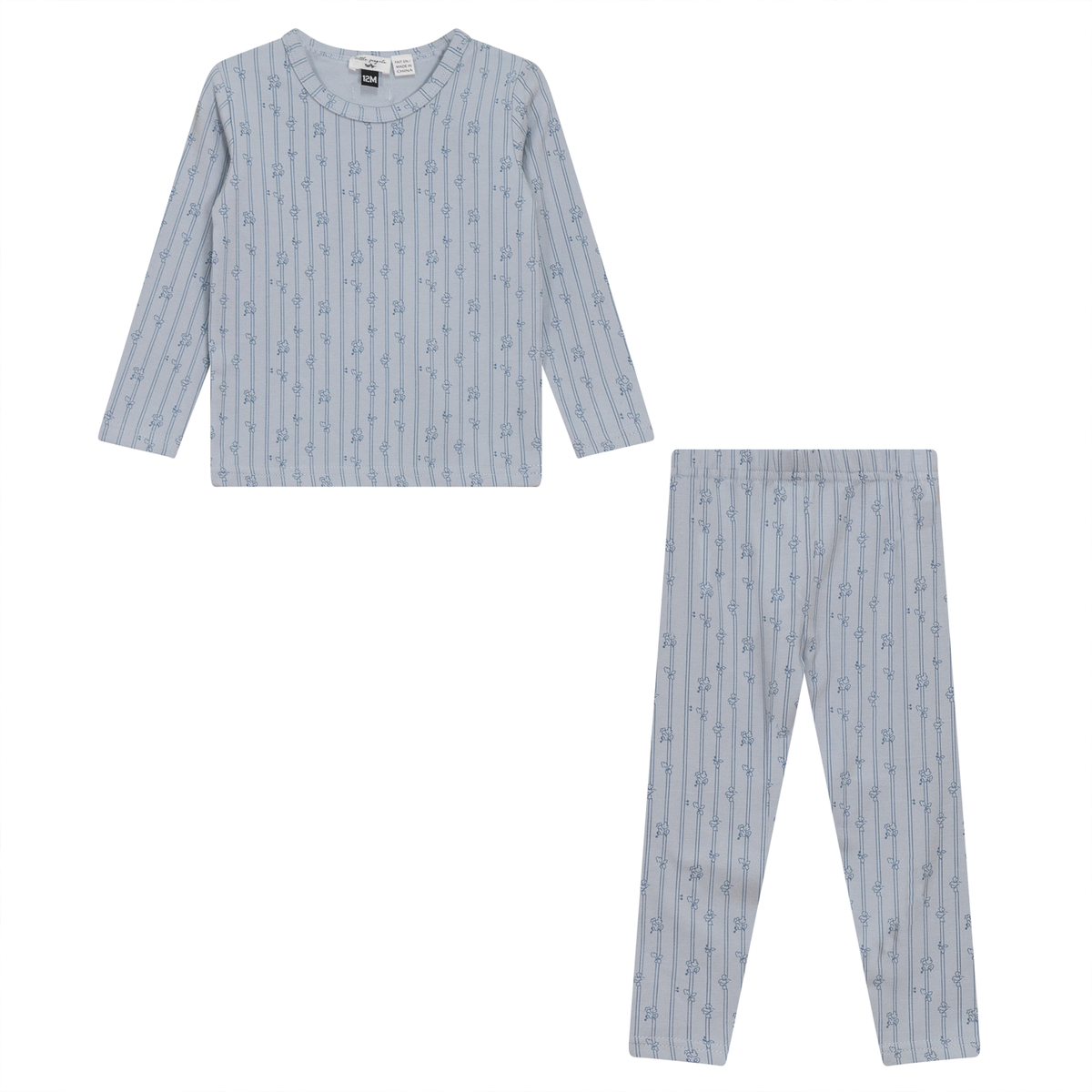 Soft Cotton Modal 2 PC Set in Blue by Little Fragile