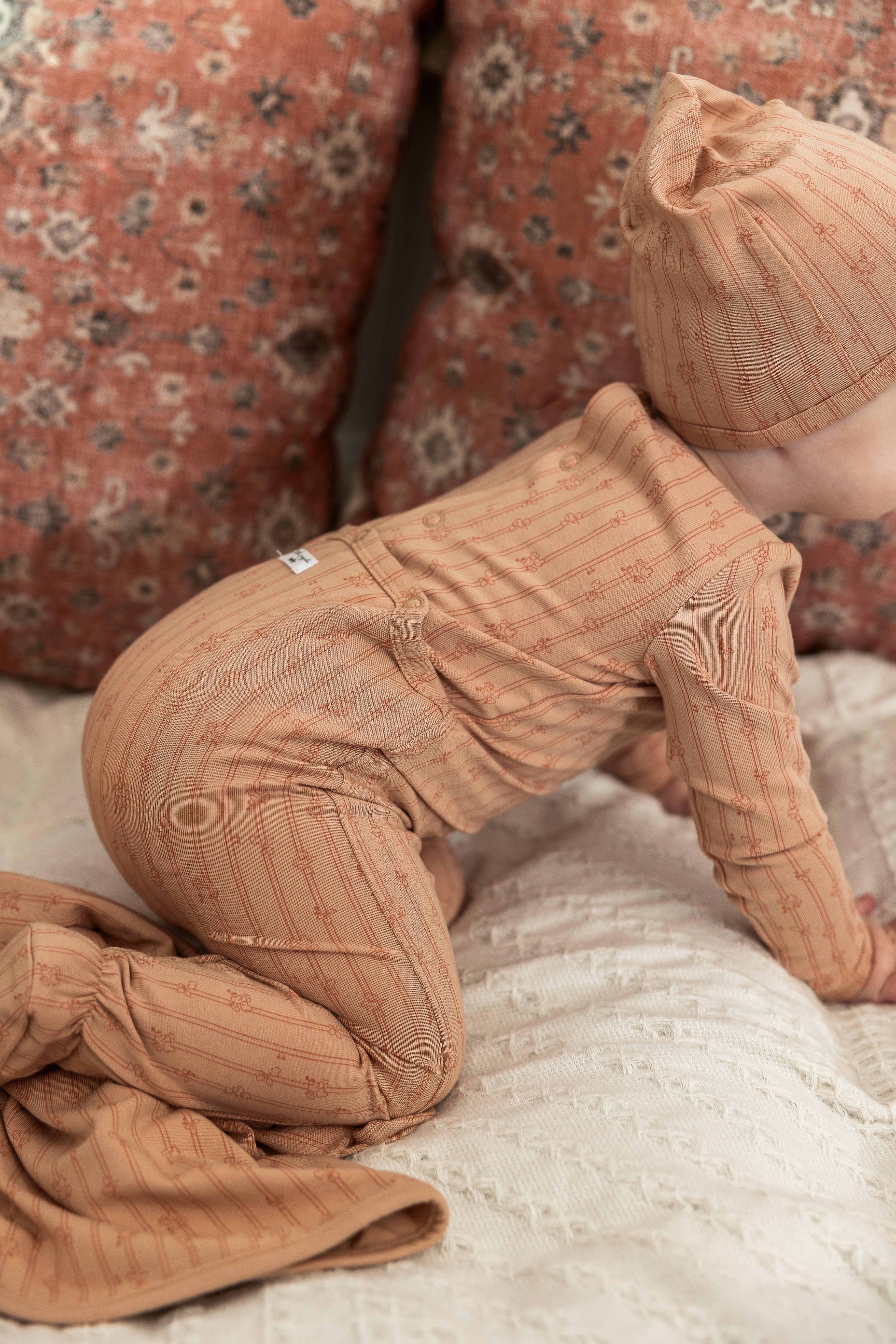 Soft Cotton Modal Onesie and Hat in by Little Fragile