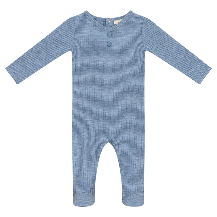 Stretch Jacquard Romper Blue Baby Romper by {{ product_vemdor}}