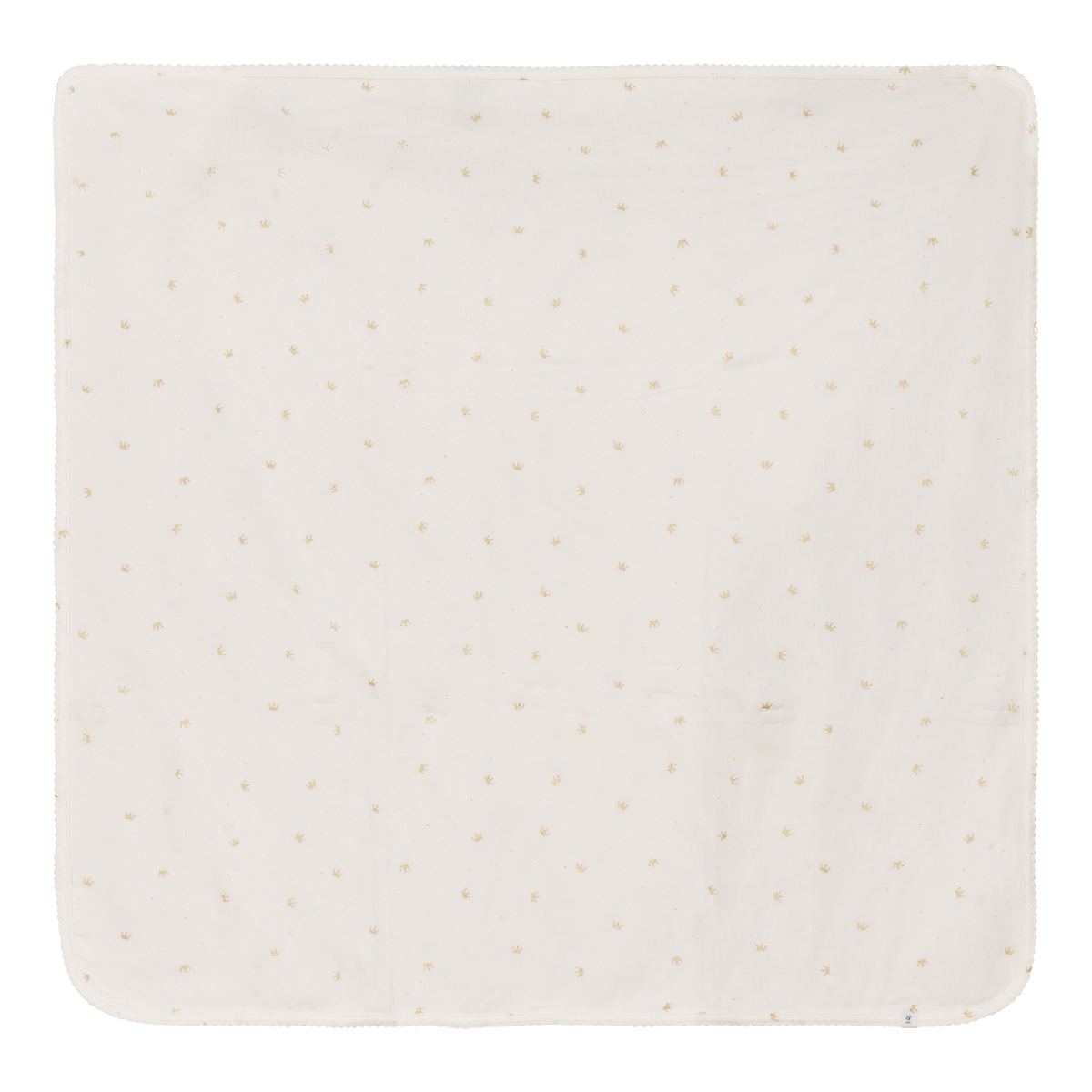 Crown Print blanket in Powder Gold One Size by Little Fragile