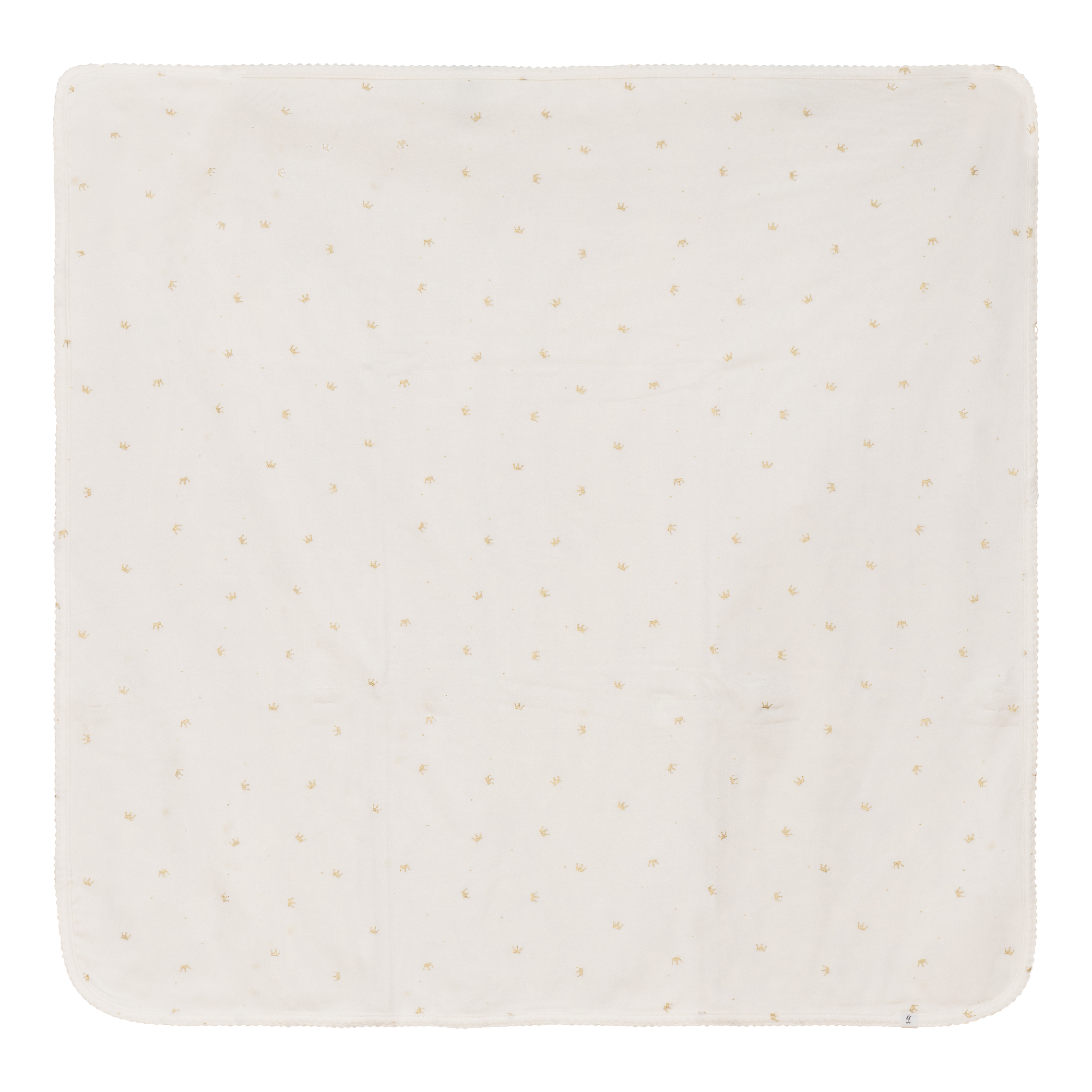 Crown Print blanket in Powder Gold One Size by Little Fragile