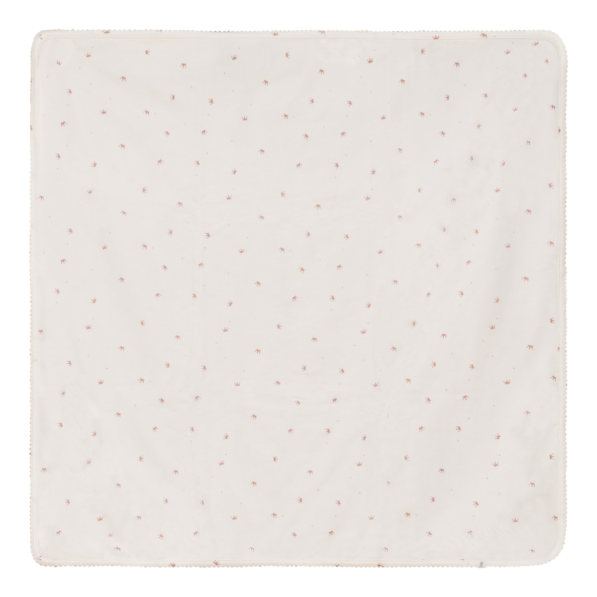 Crown Print blanket in Powder Rose One Size by Little Fragile