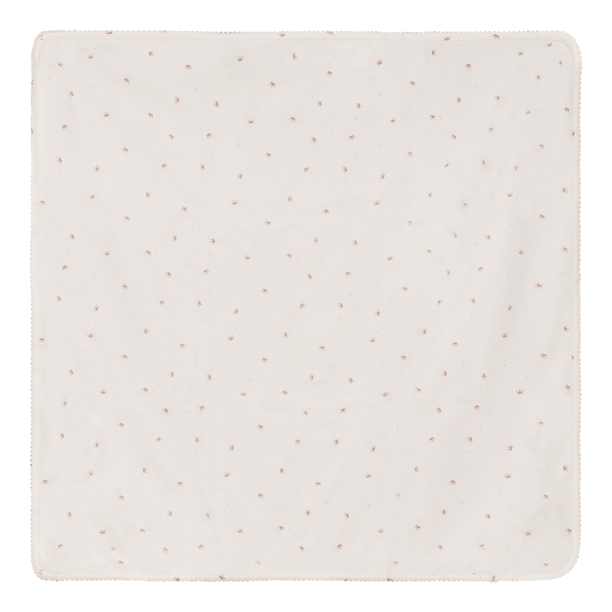 Crown Print blanket in Powder Rose One Size by Little Fragile