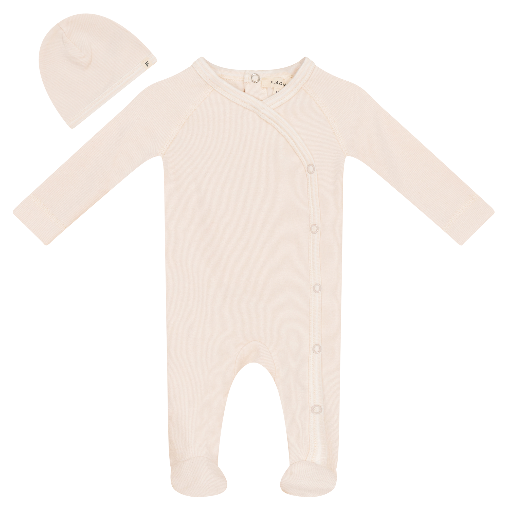 Stretch Knit Onesie Set in Vanilla by Fragile