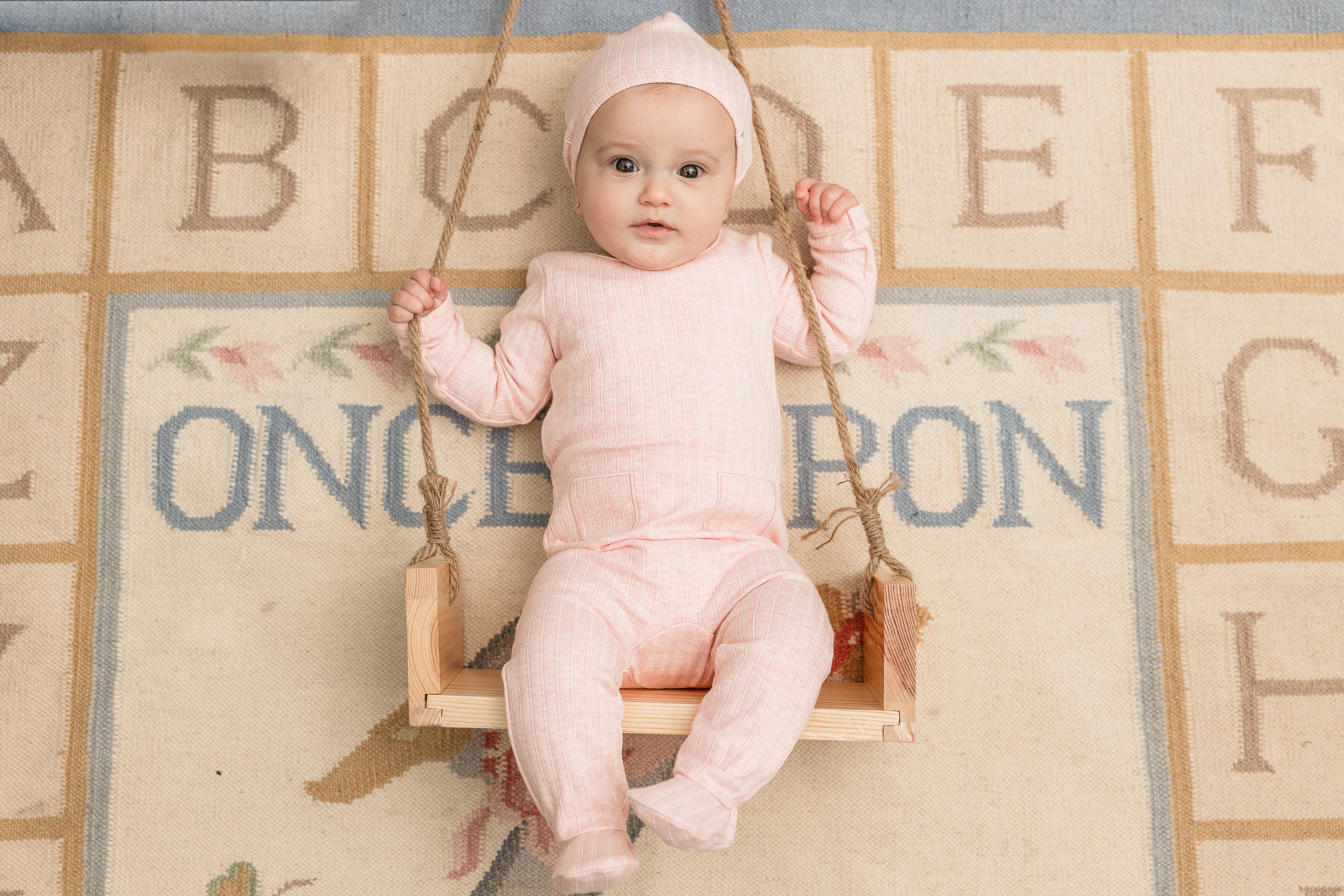 Stripe Stretch Knit Onesie Set with Pockets in by Fragile