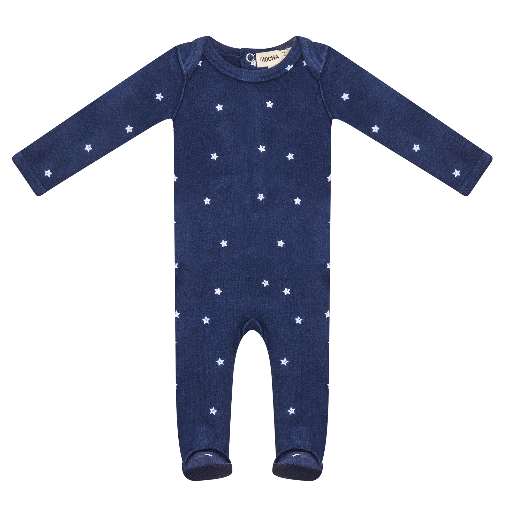 Star Print Onesie in Denim by Mocha