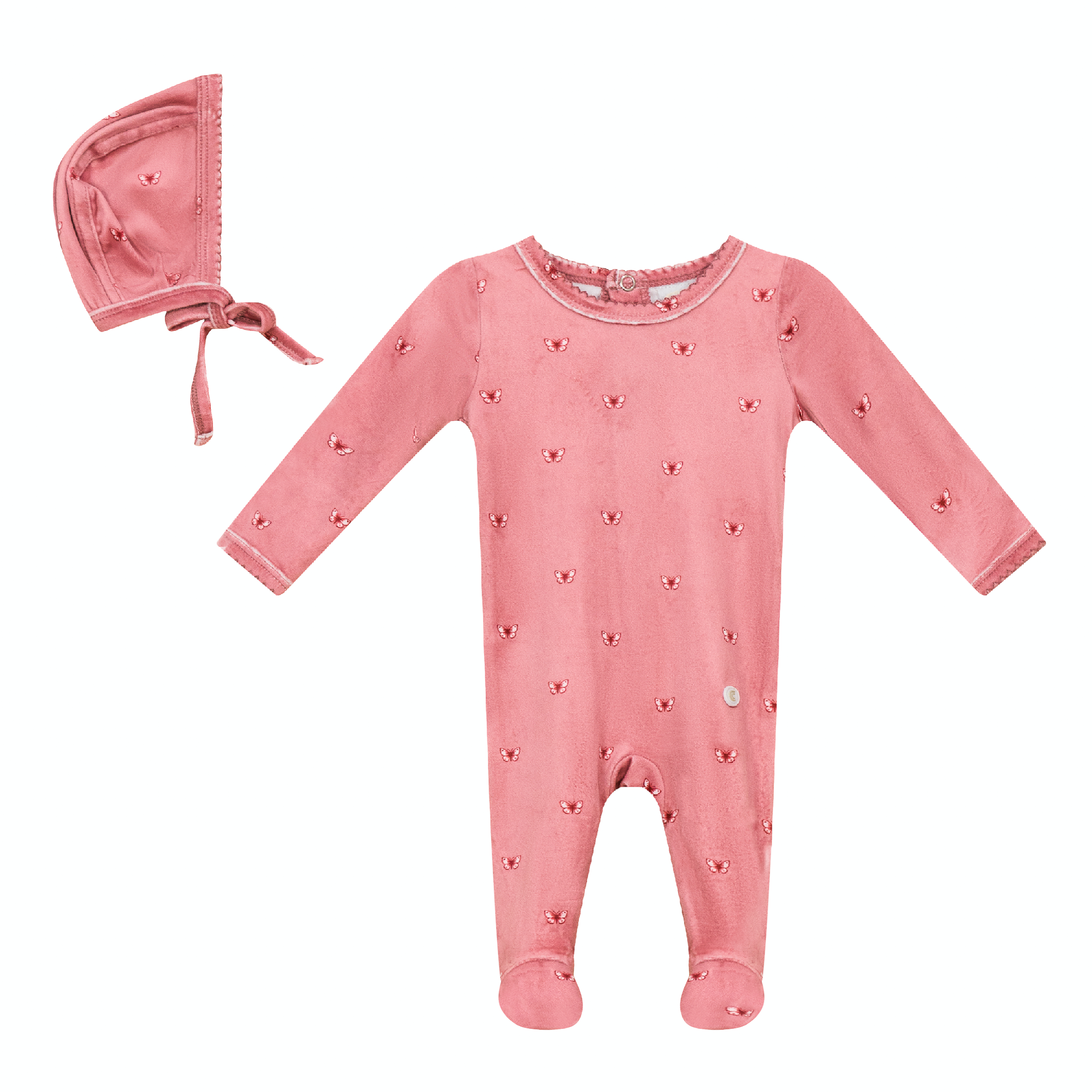 Butterfly Print Onesie set in Mauve by Clô
