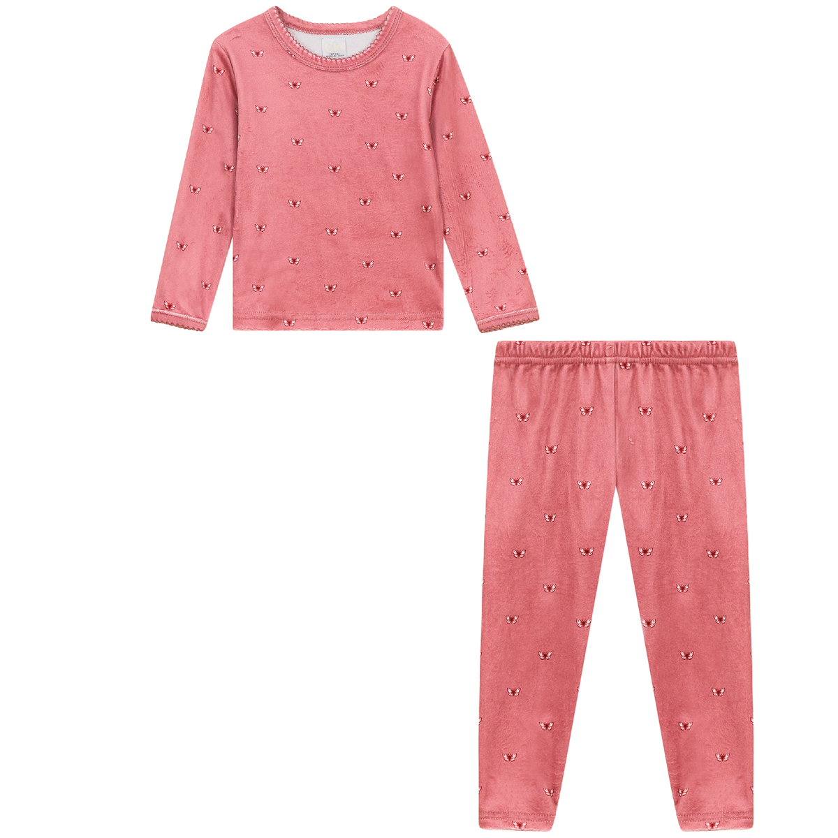 Butterfly Print 2Pc Set in Mauve by Clô