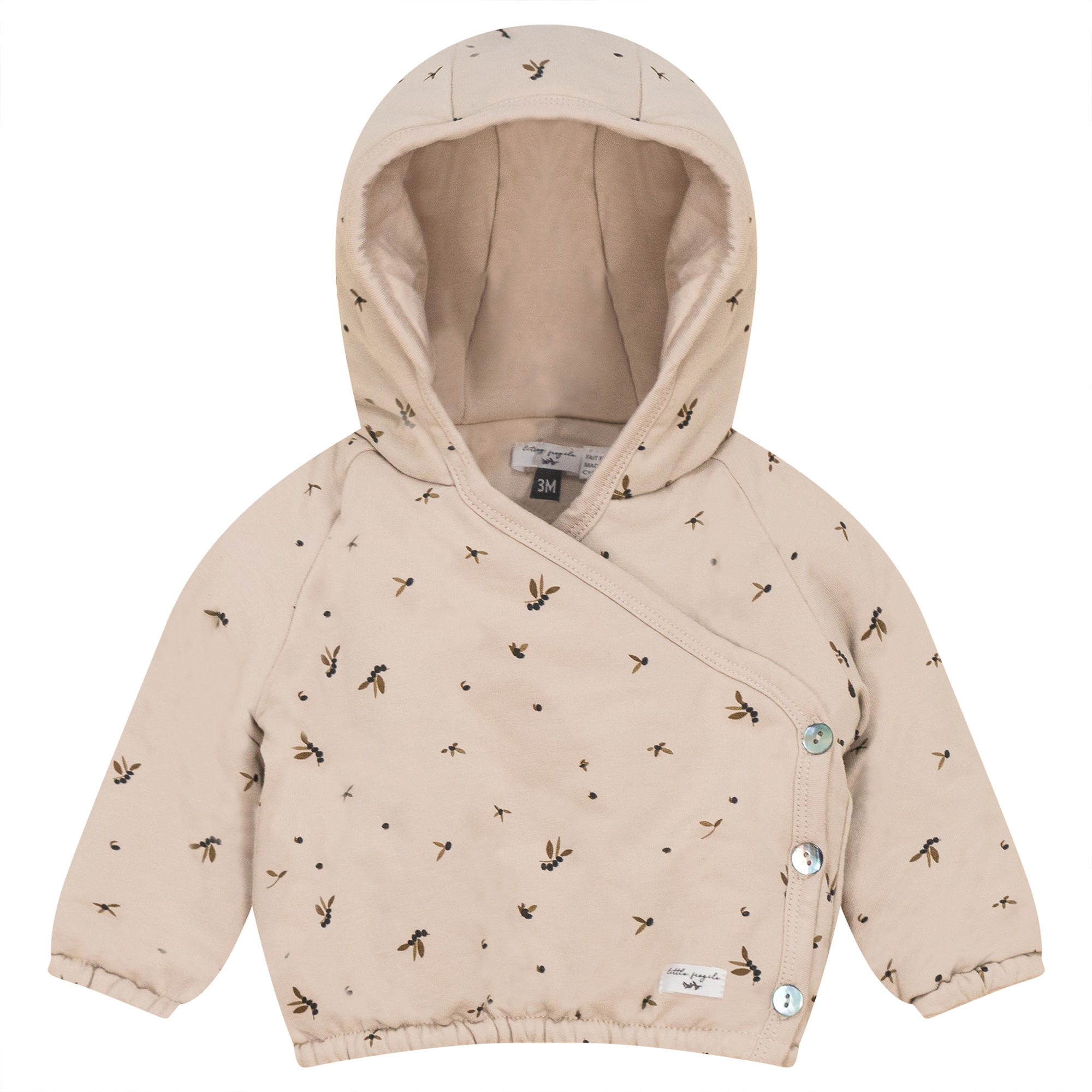 Leaf Print Jacket in Biscuit by Little Fragile