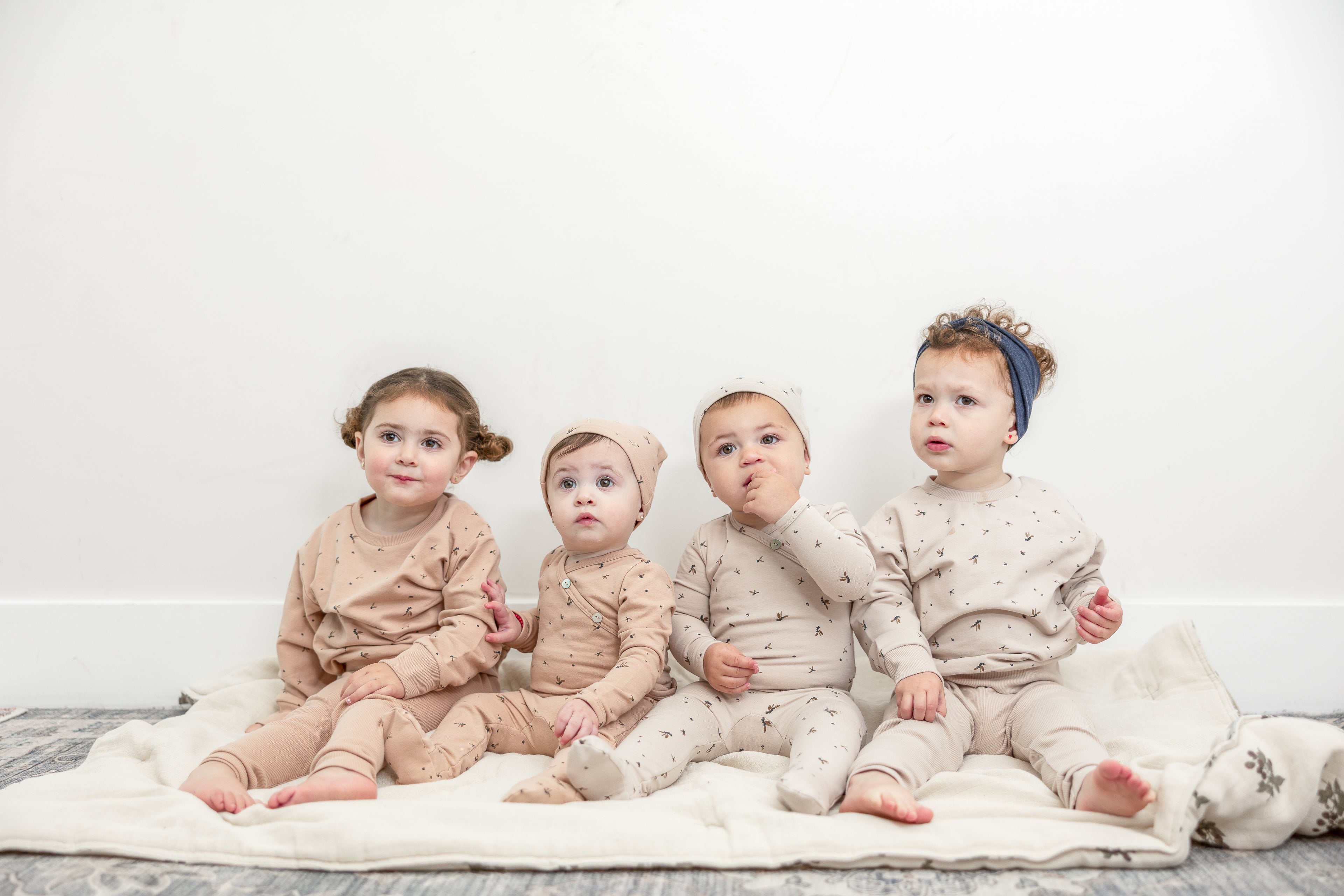 Leaf Print Onesie Set in by Little Fragile