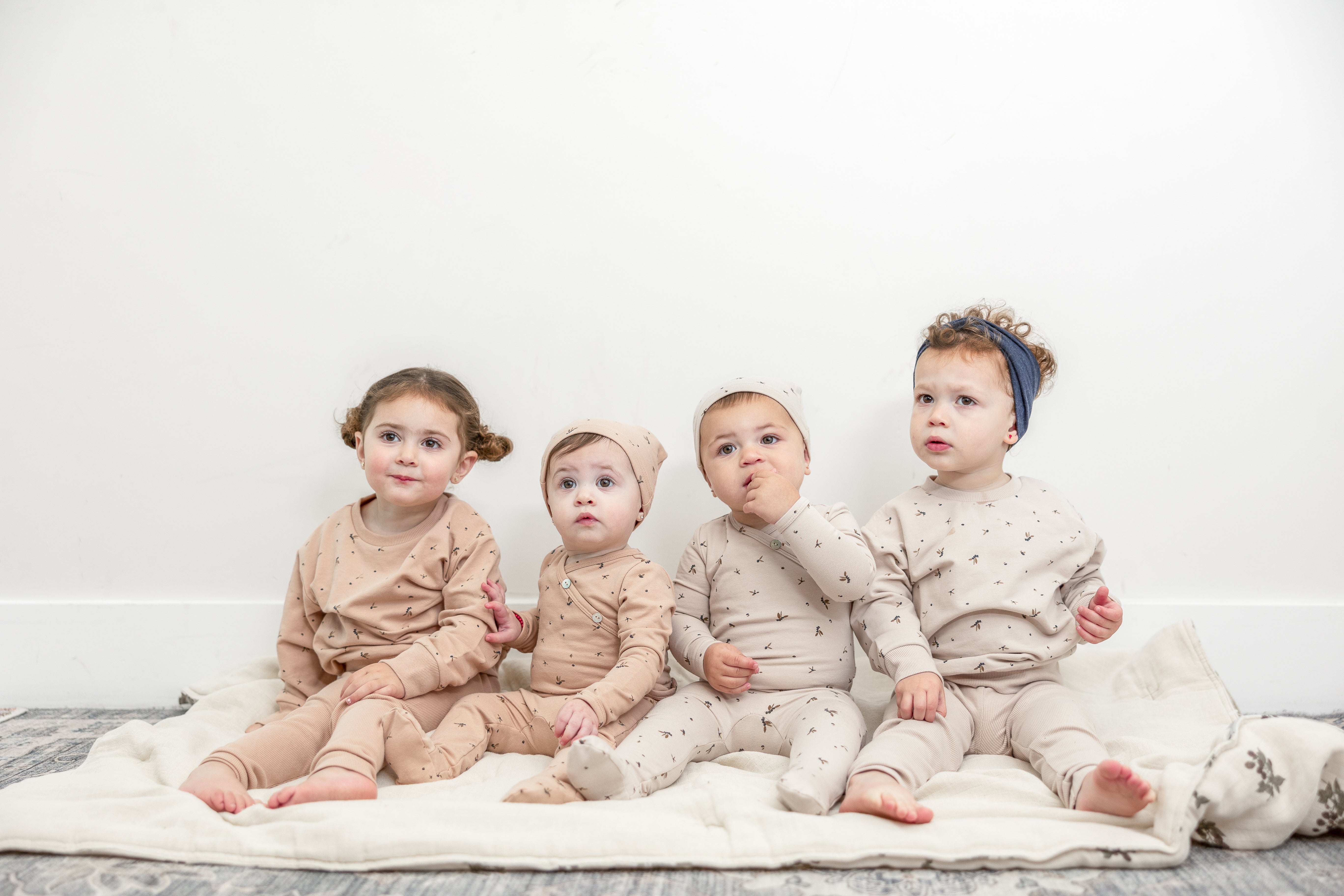 Leaf Print Onesie Set in by Little Fragile