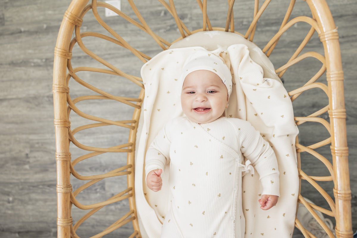 Leaf Print Onesie Set in by Little Fragile
