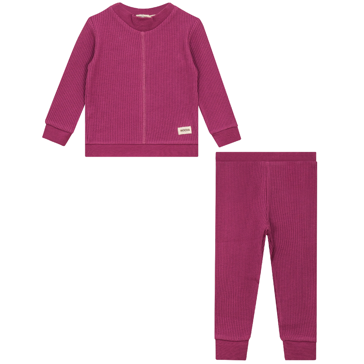 Stretch Waffle 2Pc Set in Magenta by Mocha