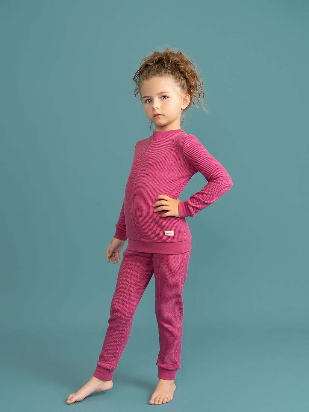 Stretch Waffle 2Pc Set in by Mocha