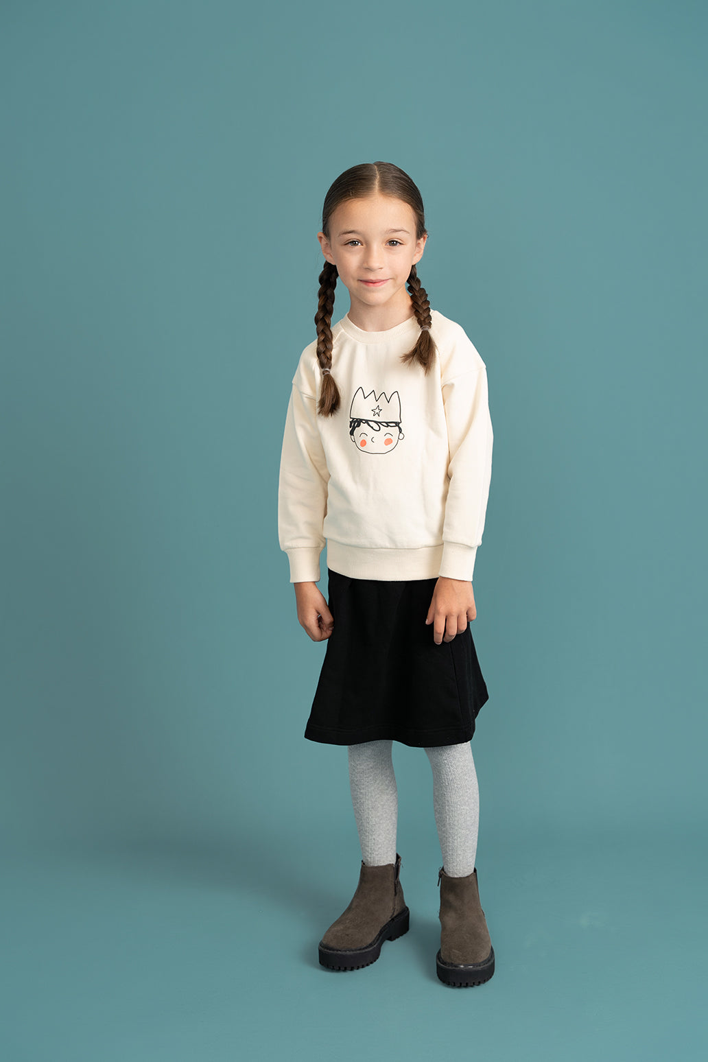 Crown Print Sweatshirt in by Charlotte & George