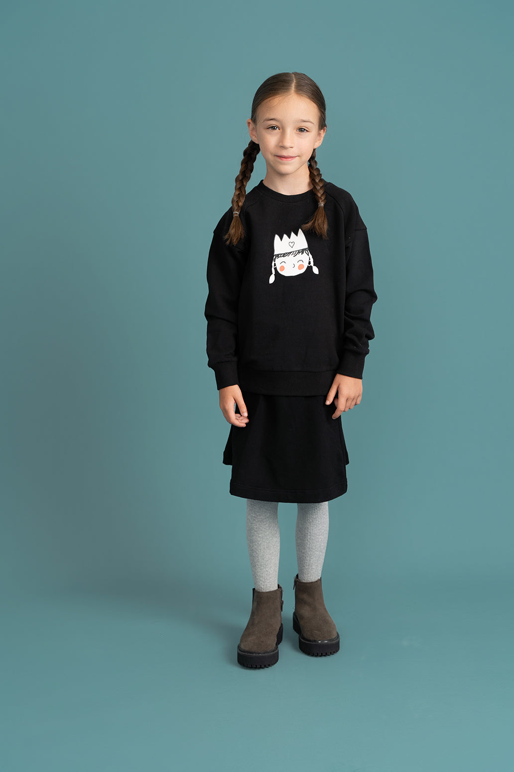 Crown Print Sweatshirt in by Charlotte & George