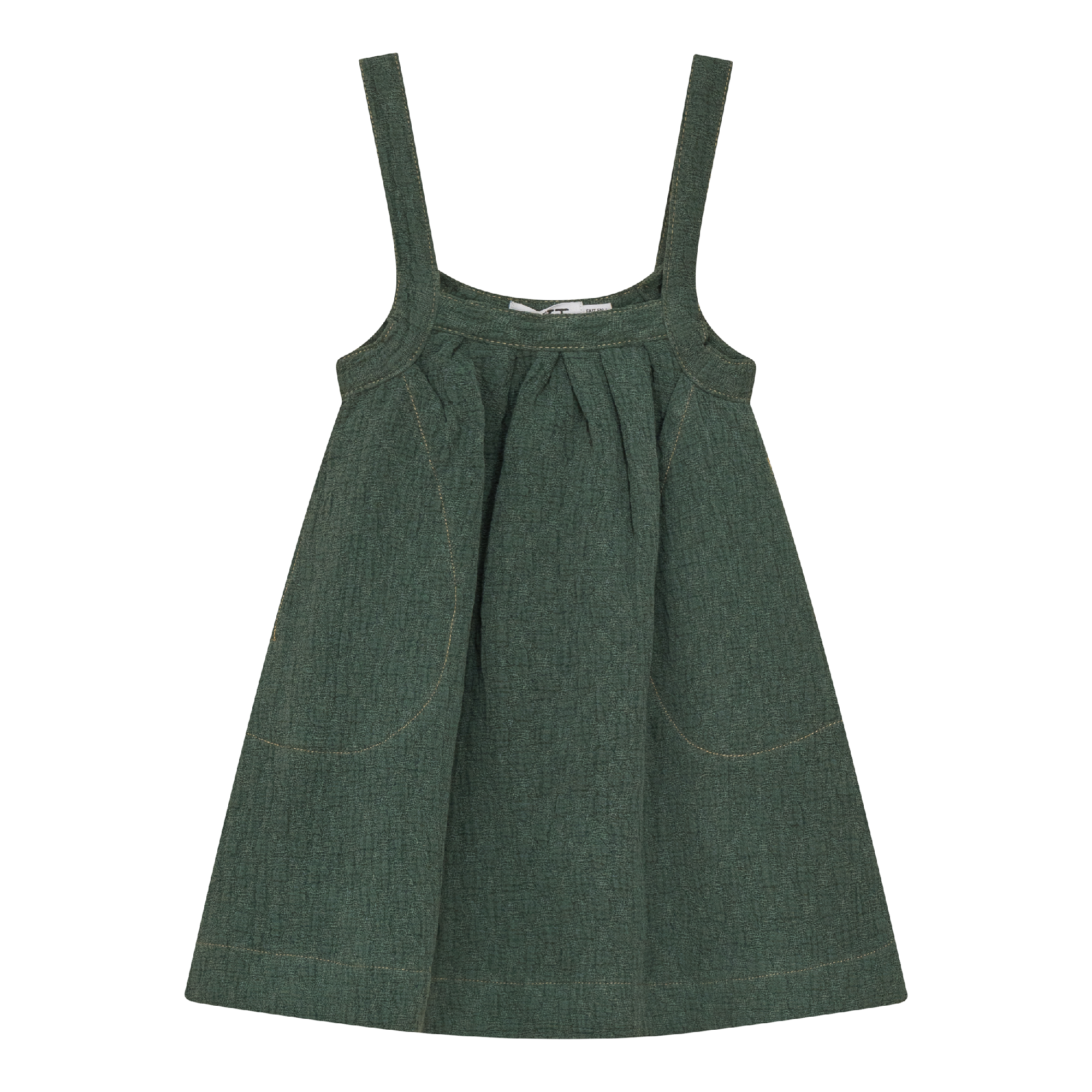 Woven Jacquard Jumper in Green by FYI