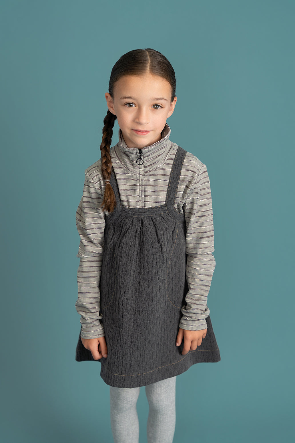 Woven Jacquard Jumper Girls Dress by {{ product_vemdor}}