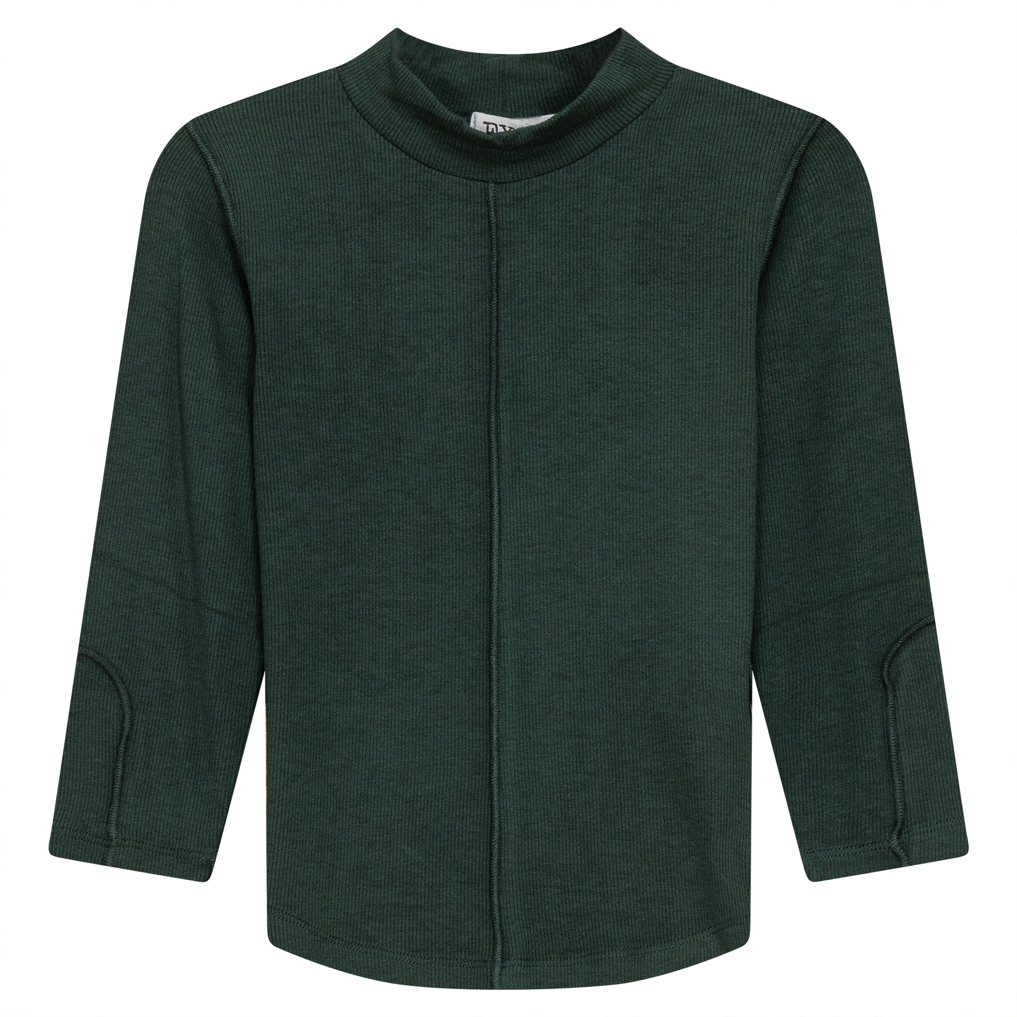 Ribbed Top with Outseams in Green by FYI