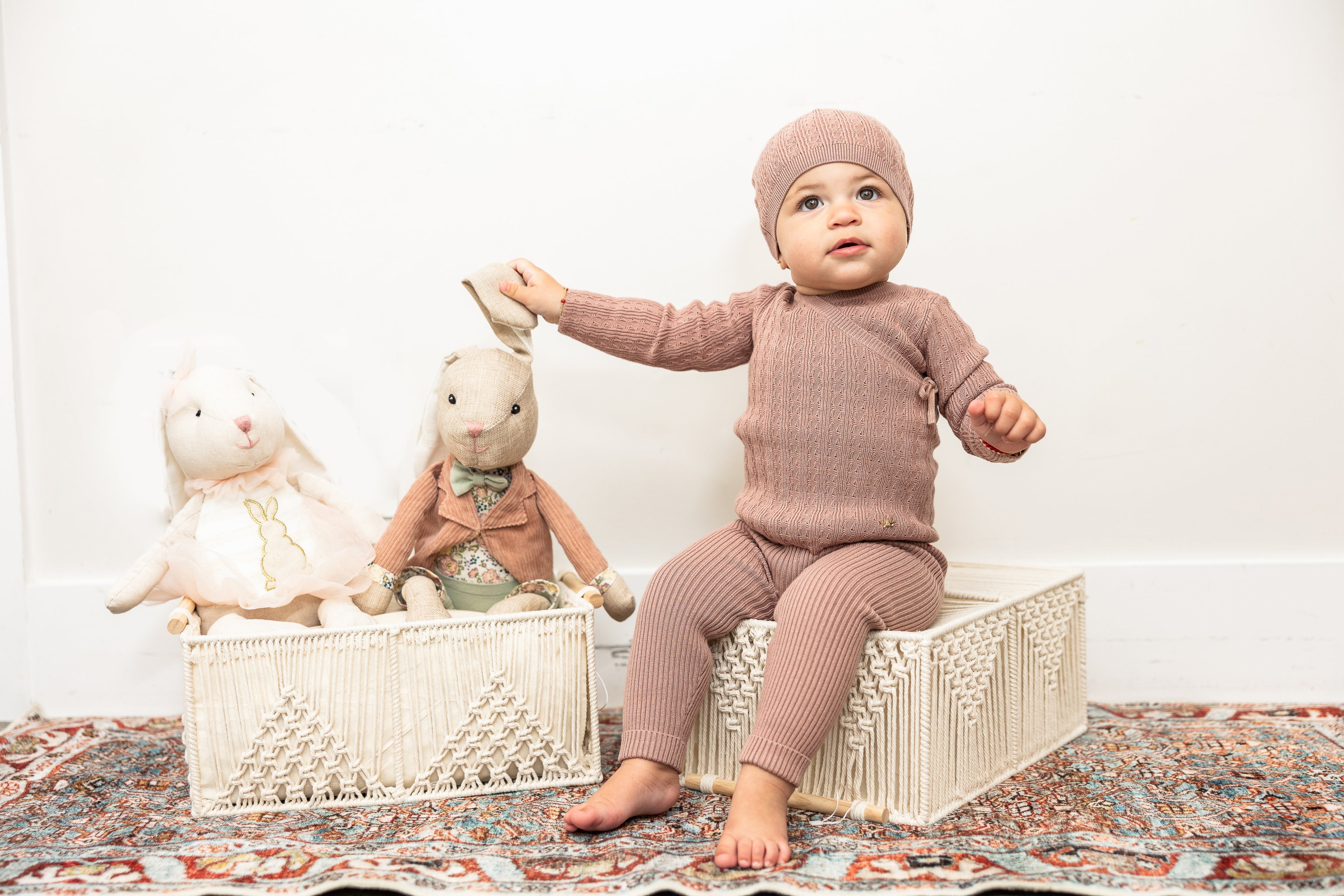 Textured Rib Knit 3Pc Set in by Charlotte & George