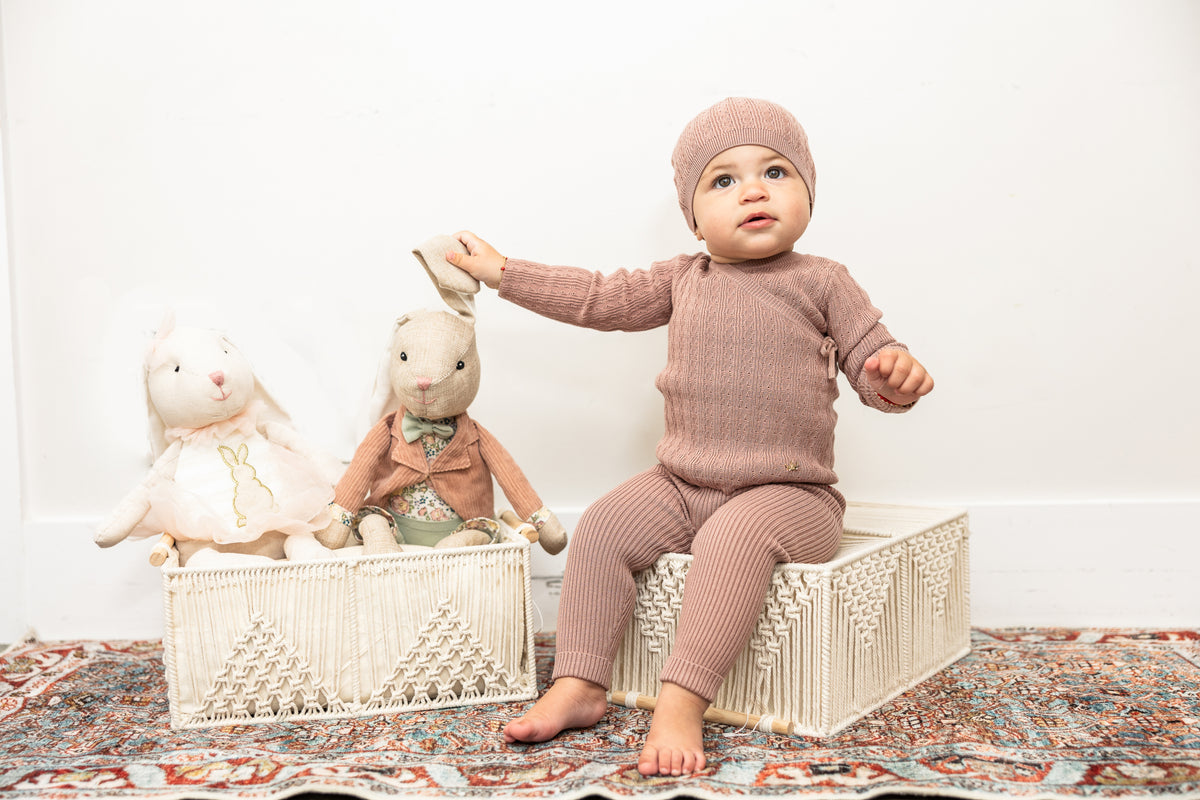 Textured Rib Knit 3Pc Set in by Charlotte & George