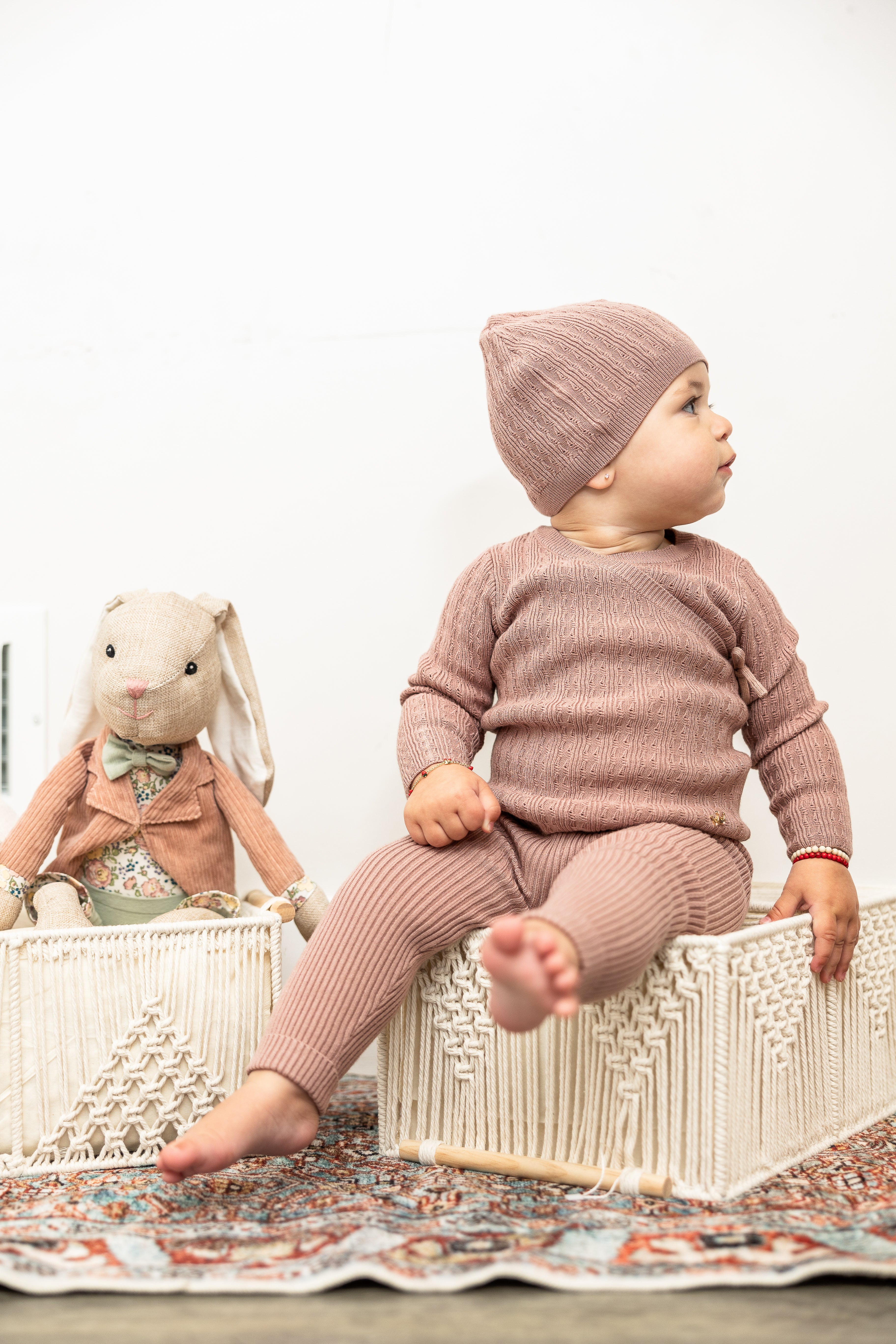 Textured Rib Knit 3Pc Set in by Charlotte & George