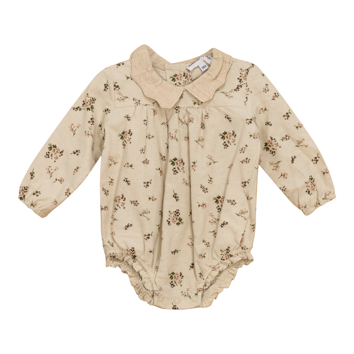 Woven Flower print Flannel Bubble in Ivory by Charlotte & George