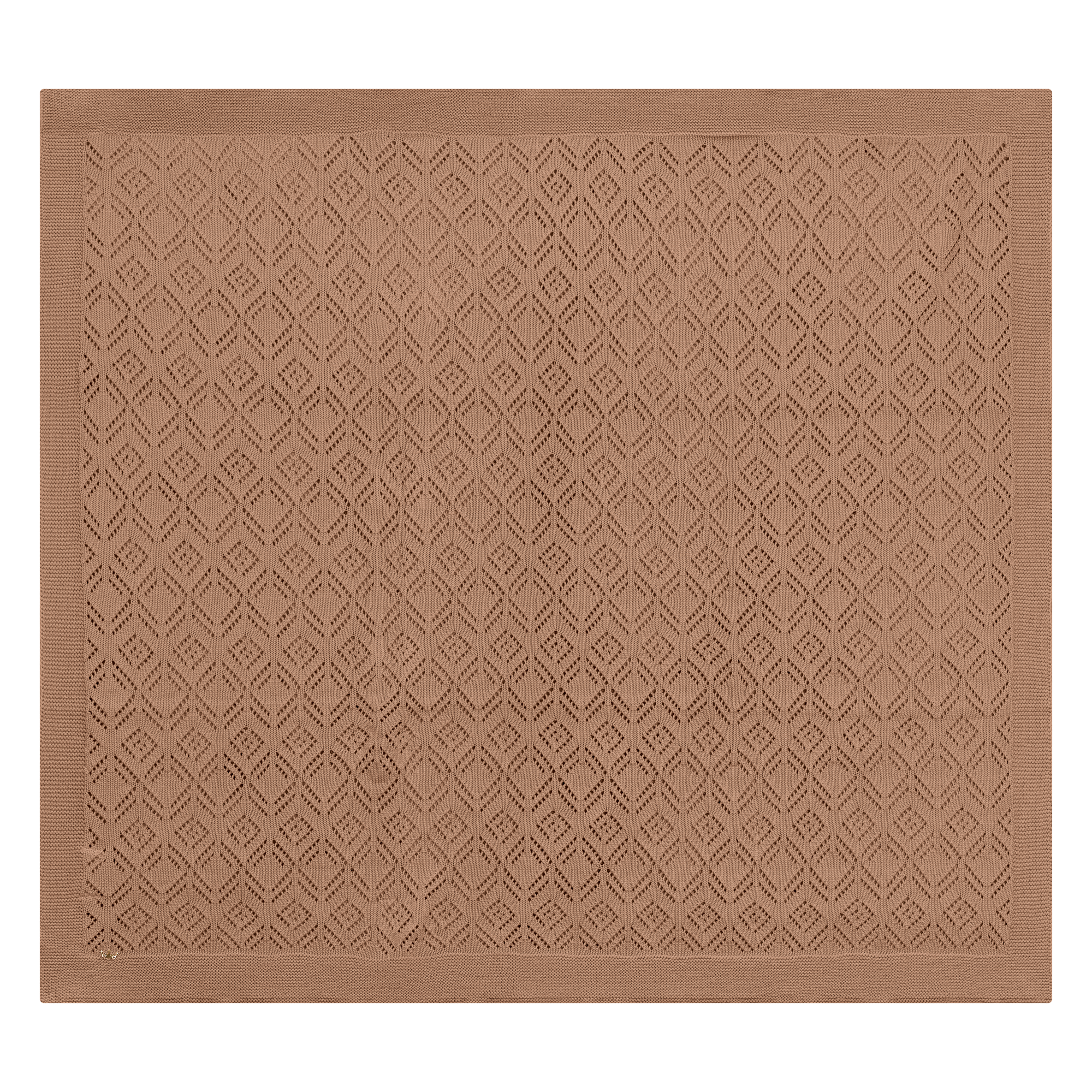 Pointelle Knit Blanket in Maple Sugar One Size by Charlotte & George